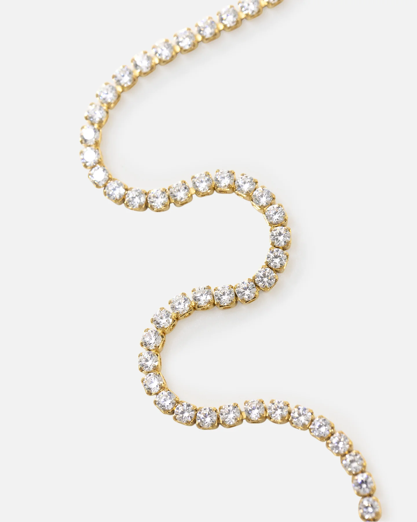Saint Morta 2mm Micro Tennis Chain Iced Gold - Image 6