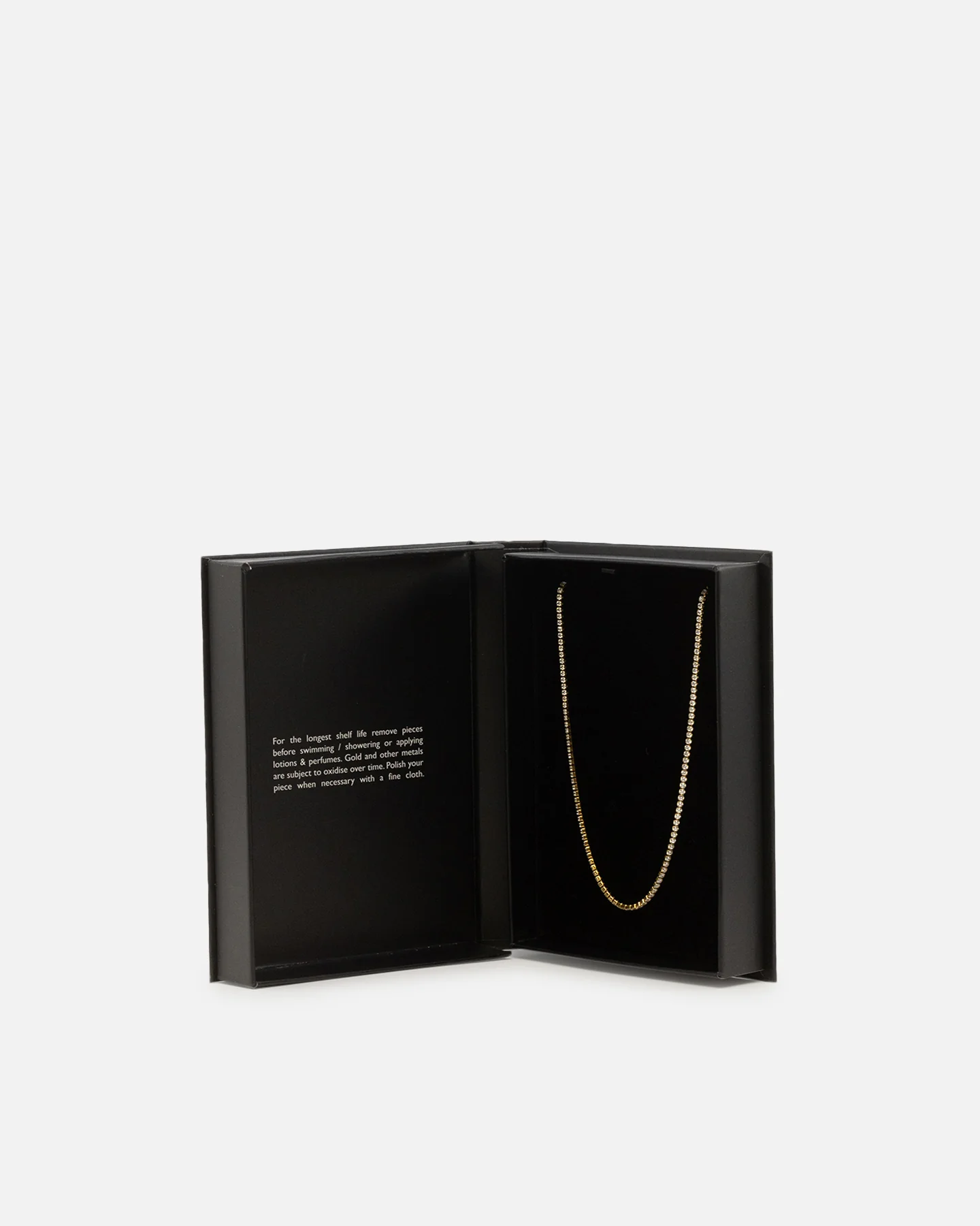 Saint Morta 2mm Micro Tennis Chain Iced Gold - Image 8