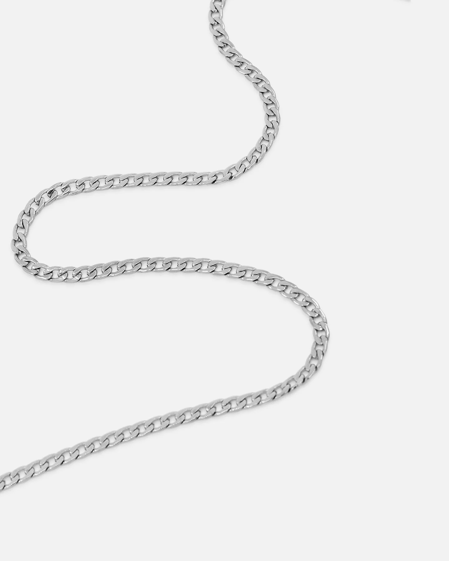 Saint Morta 3mm Smooth Cut Cuban Chain White Gold - Image 4