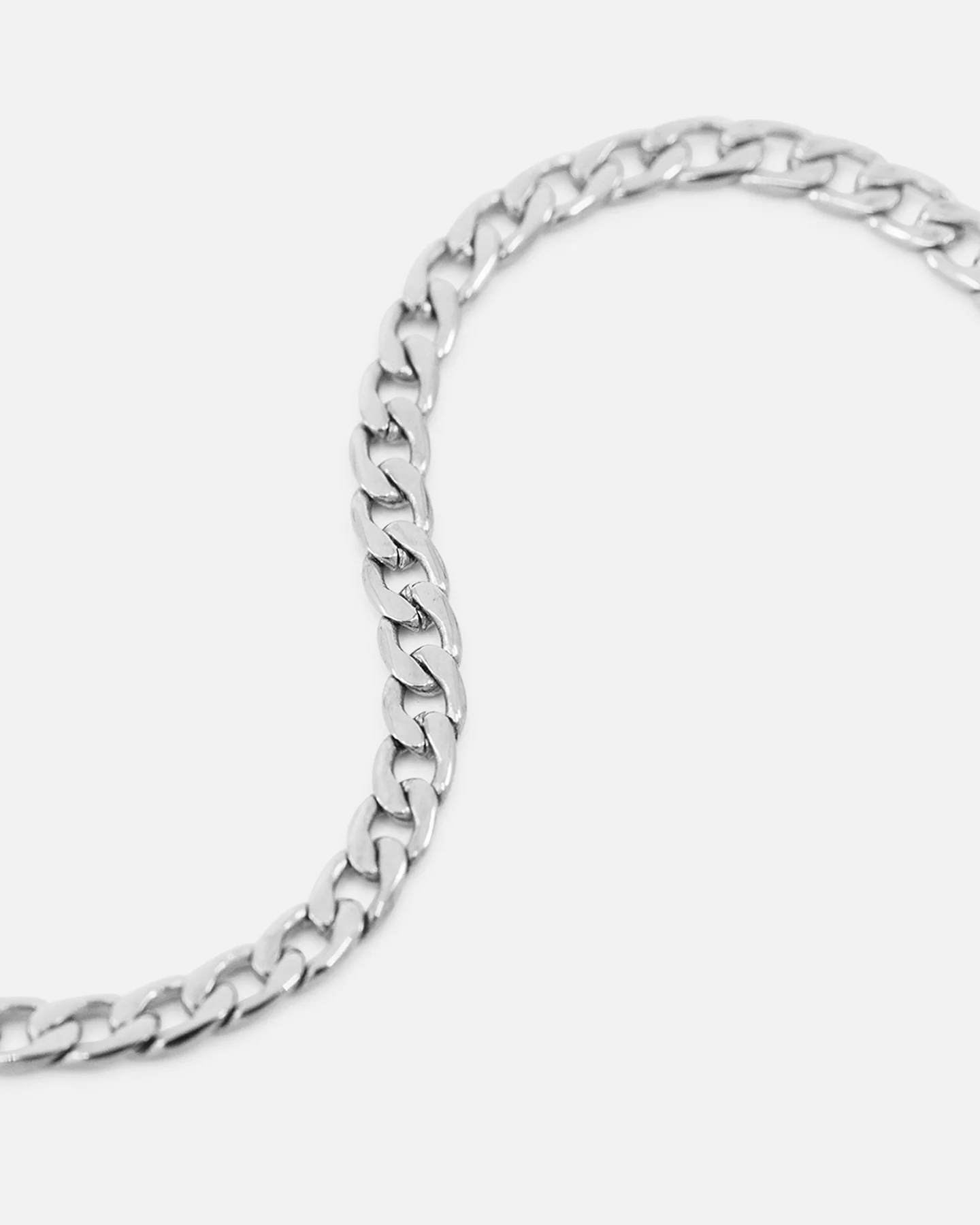 Saint Morta 3mm Smooth Cut Cuban Chain White Gold - Image 6