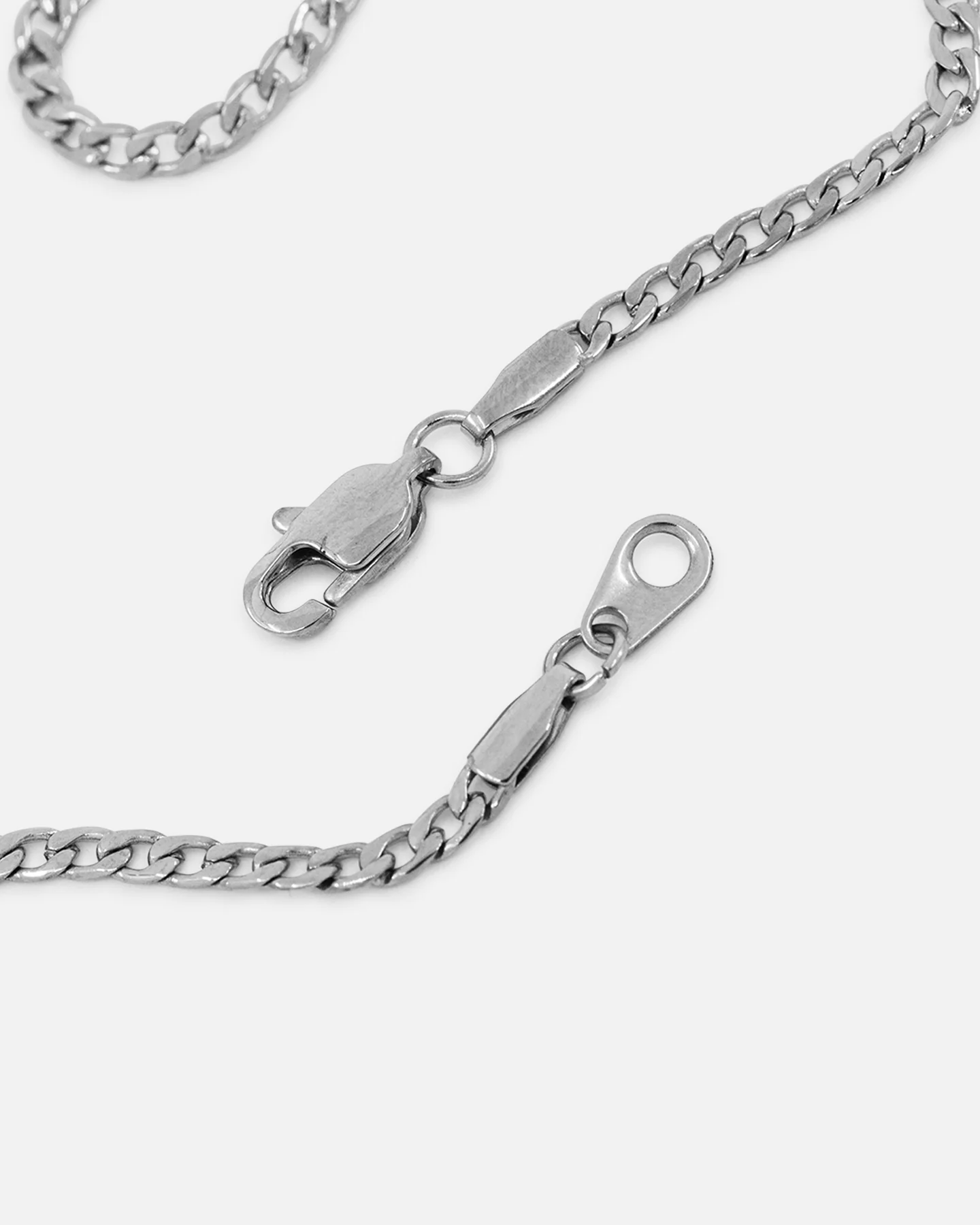 Saint Morta 3mm Smooth Cut Cuban Chain White Gold - Image 7