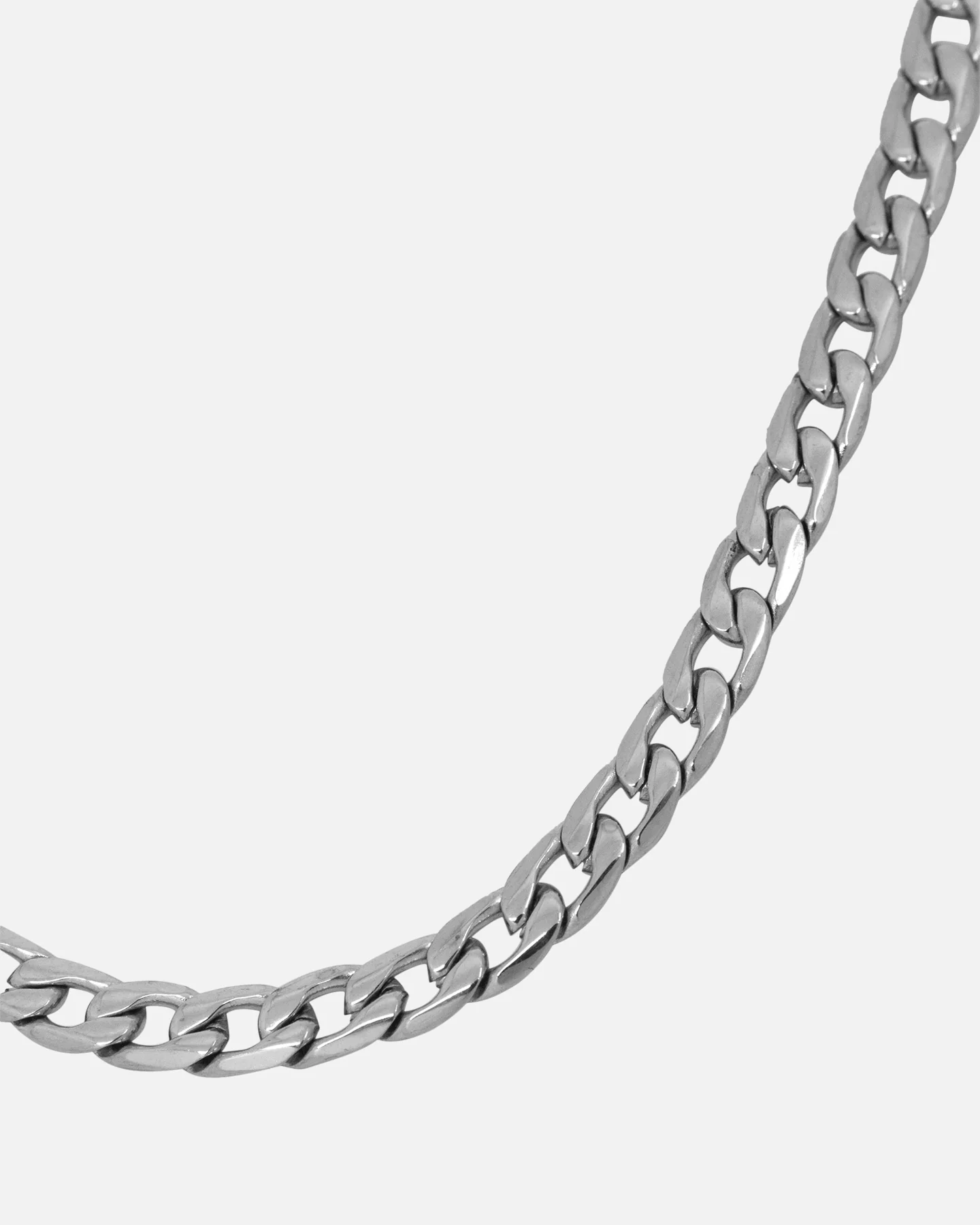 Saint Morta 4.3mm Smooth Cut Cuban Chain White Gold - Image 4