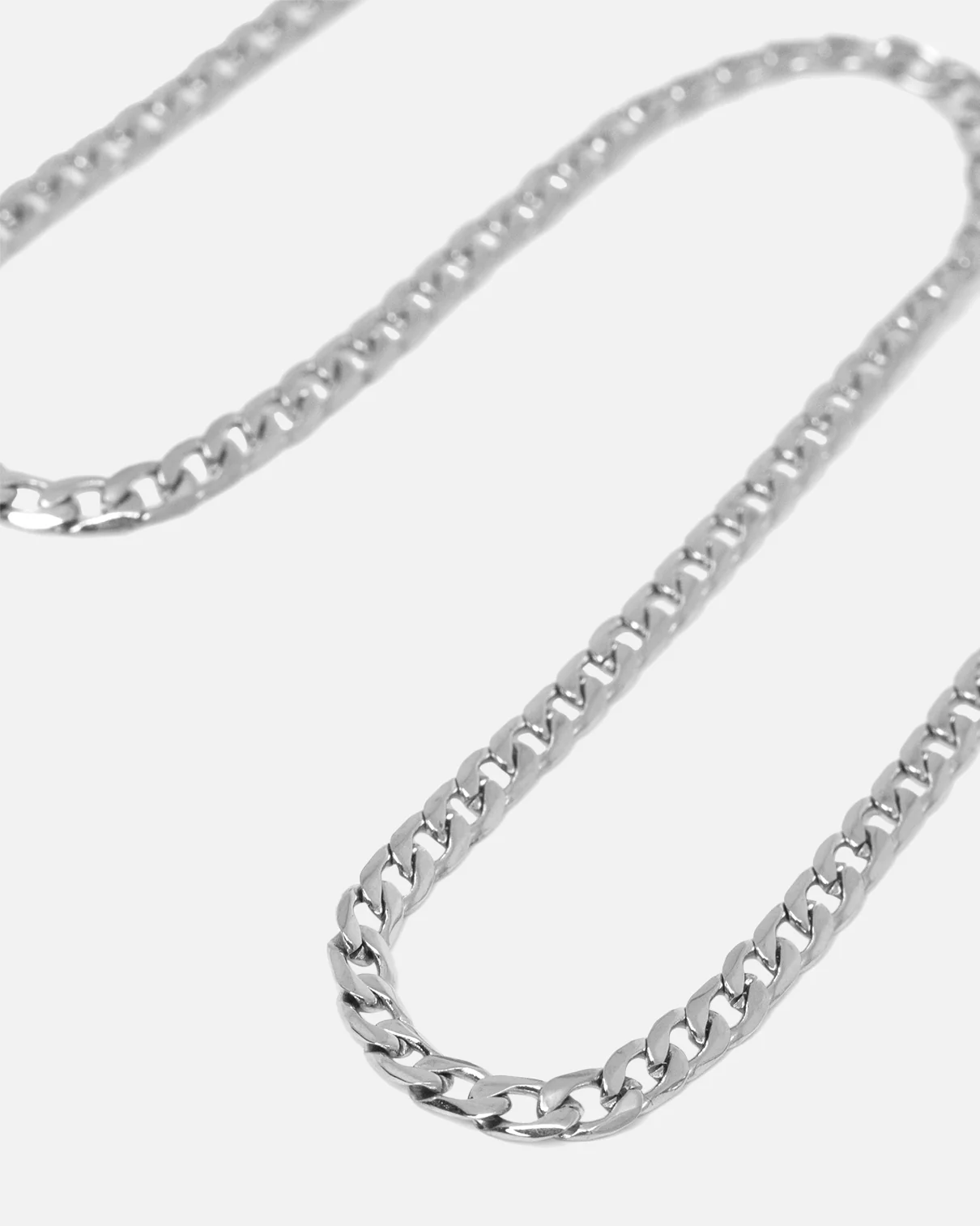 Saint Morta 4.3mm Smooth Cut Cuban Chain White Gold - Image 6