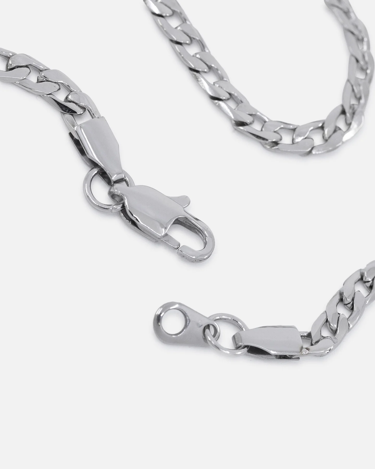 Saint Morta 4.3mm Smooth Cut Cuban Chain White Gold - Image 7