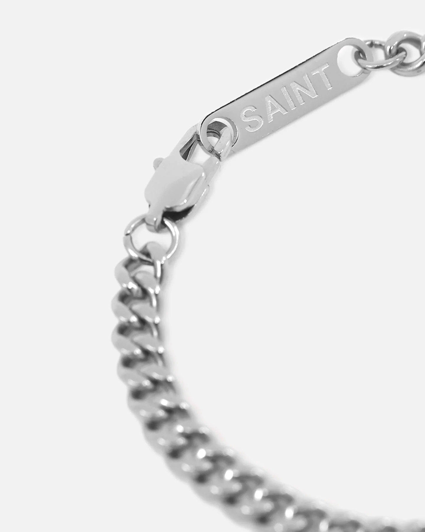 Saint Morta 5mm Cuban Bracelet White Gold - Image 5