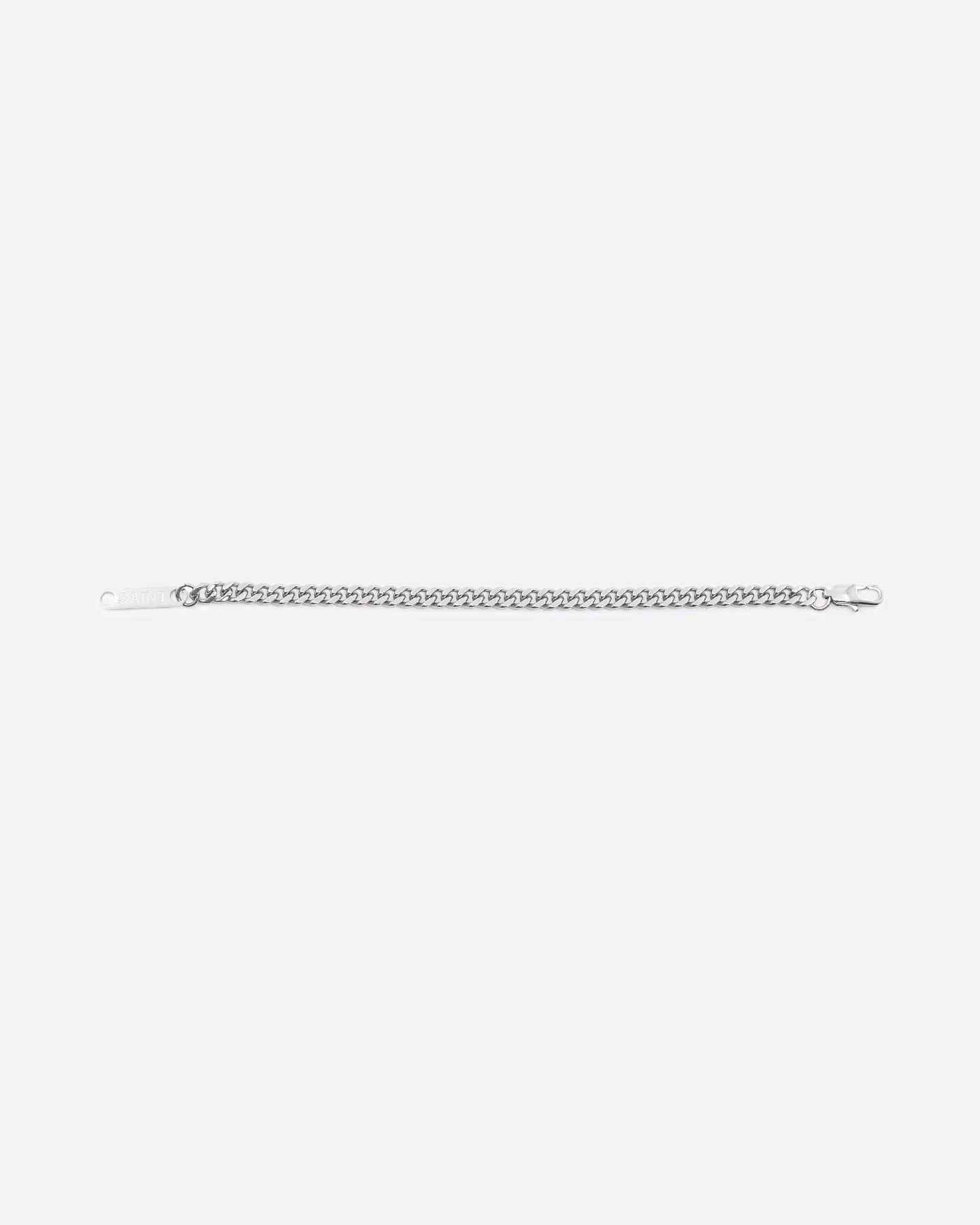 Saint Morta 5mm Cuban Bracelet White Gold - Image 7