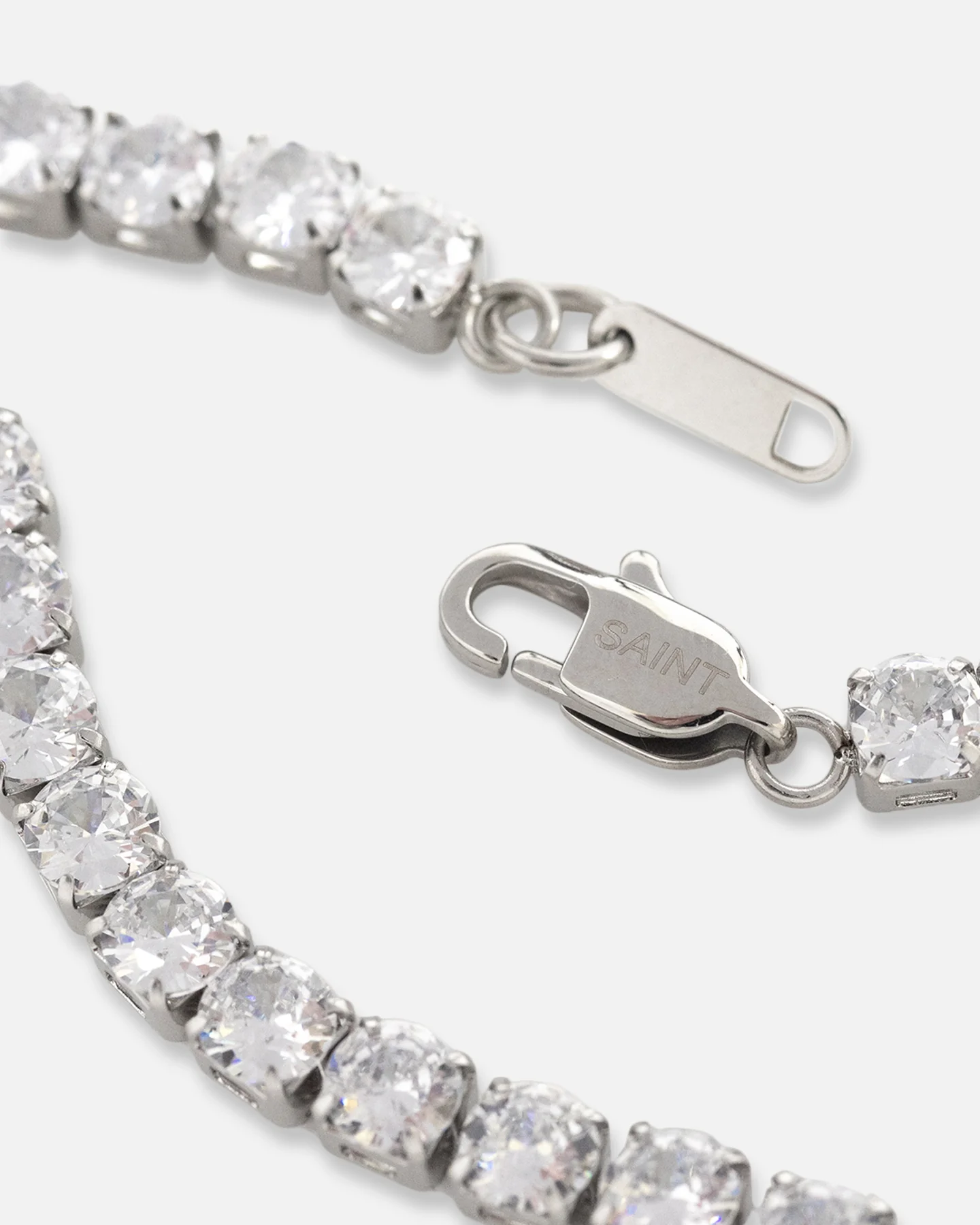 Saint Morta 5mm Tennis Chain Iced White Gold - Image 6