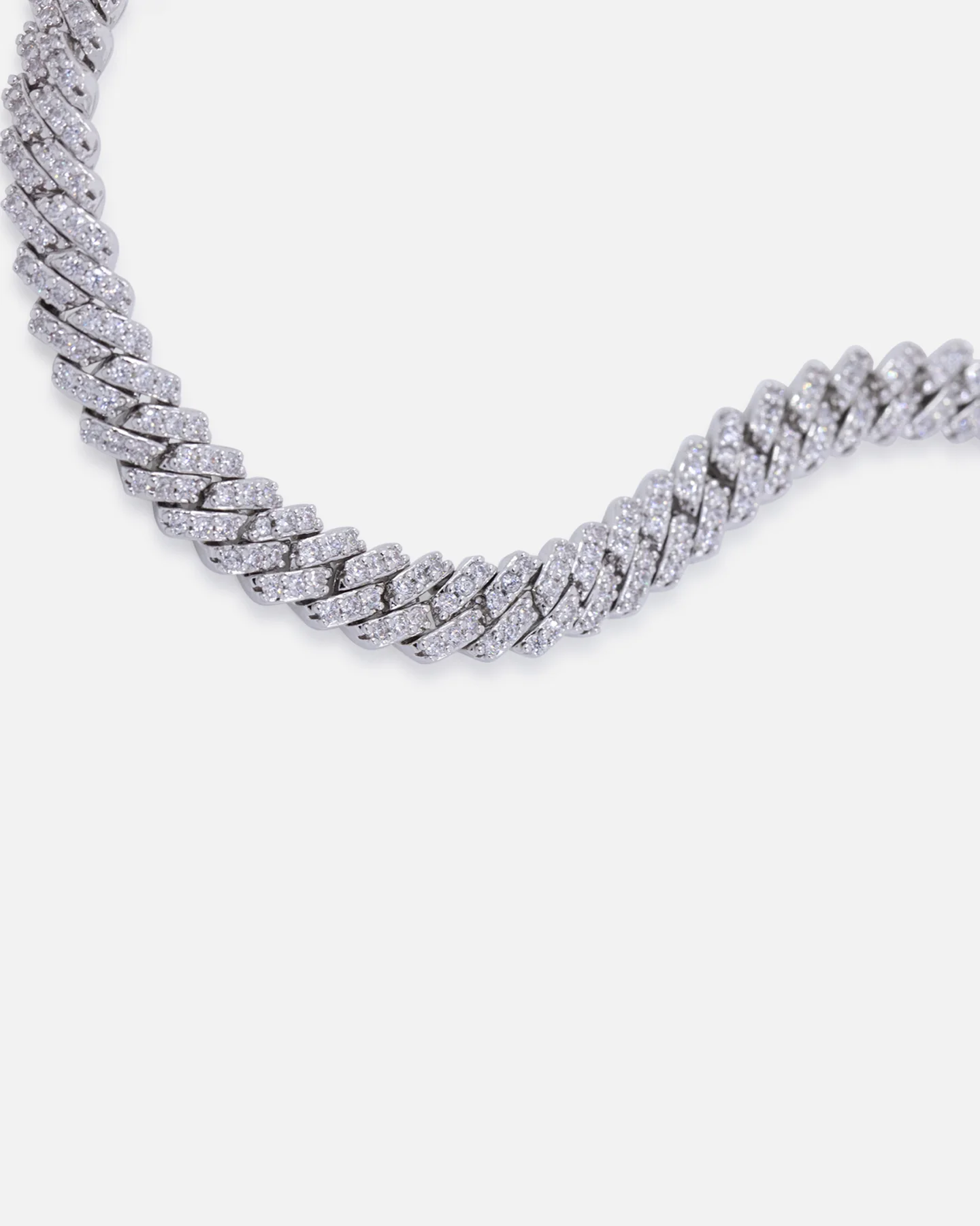 Saint Morta 6mm Iced Cuban Prong Bracelet Iced White Gold - Image 6