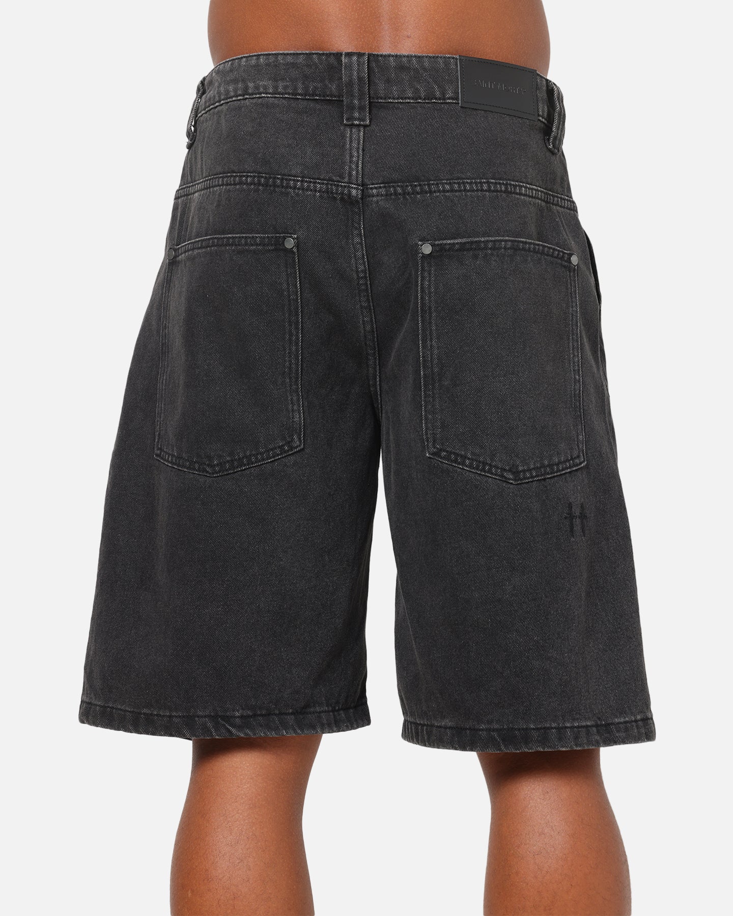 Saint Morta Amplus Distressed Jorts Black Shadow - Image 8