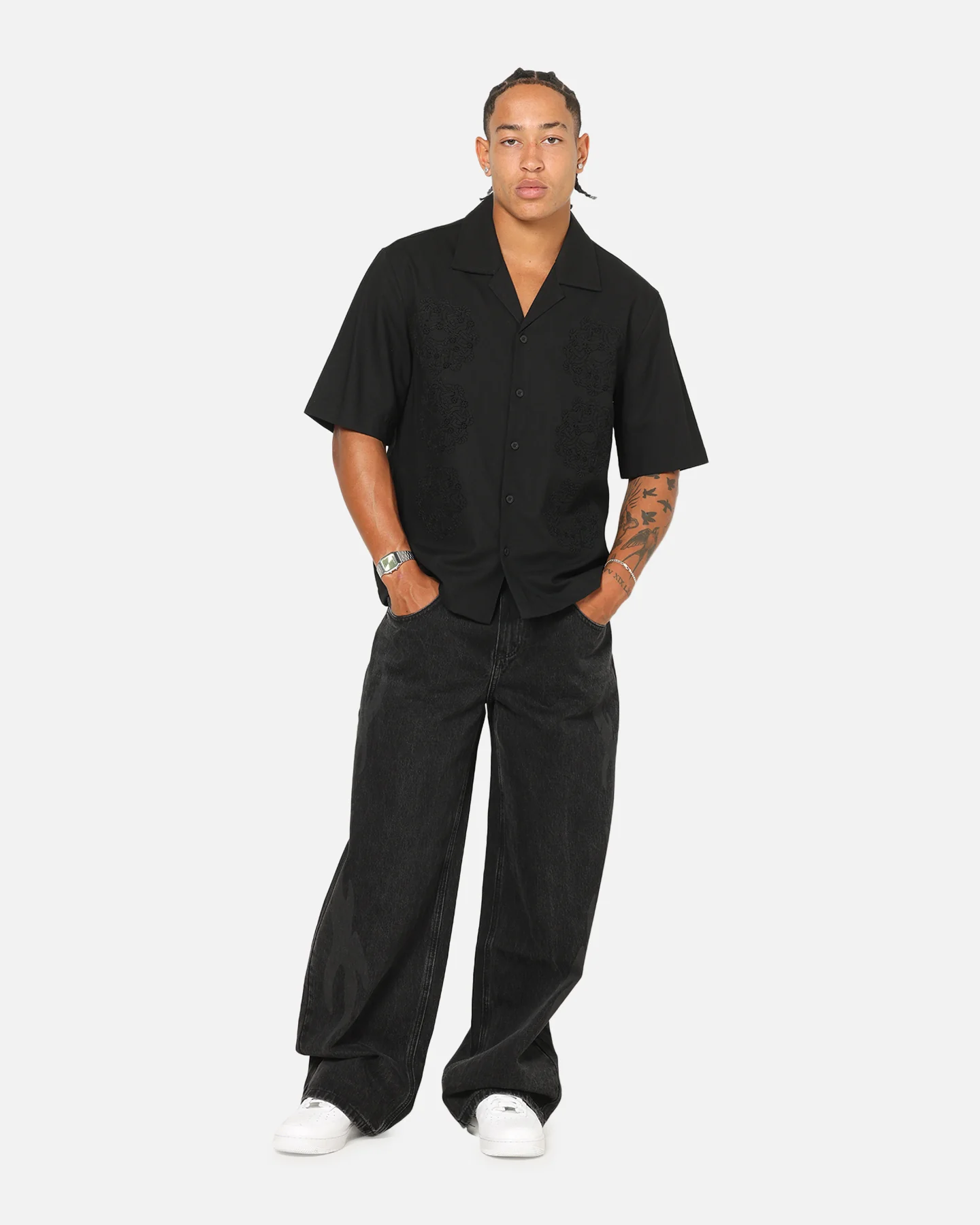 Saint Morta Amplus Infernal Rinse Jeans Black - Image 2