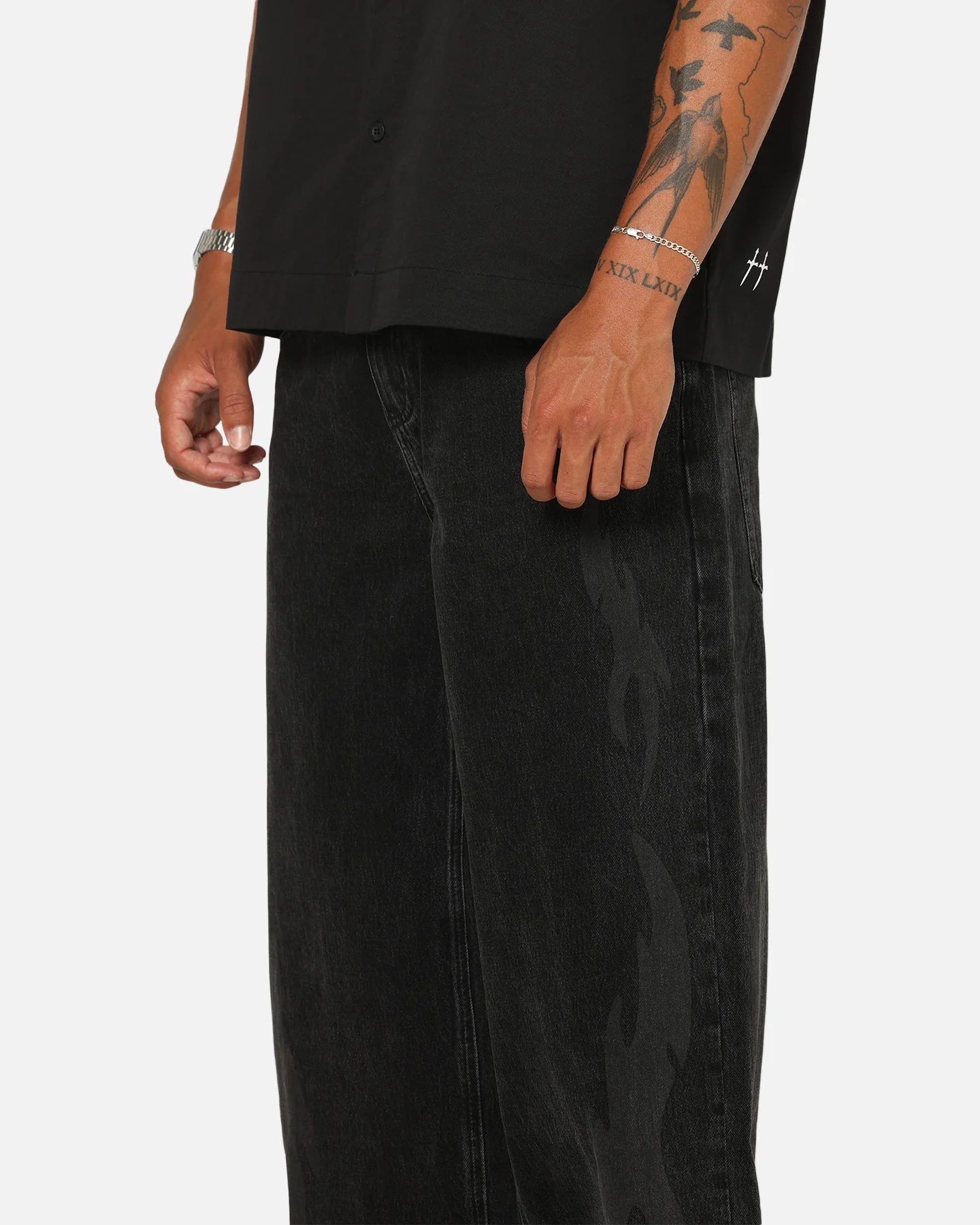 Saint Morta Amplus Infernal Rinse Jeans Black - Image 3