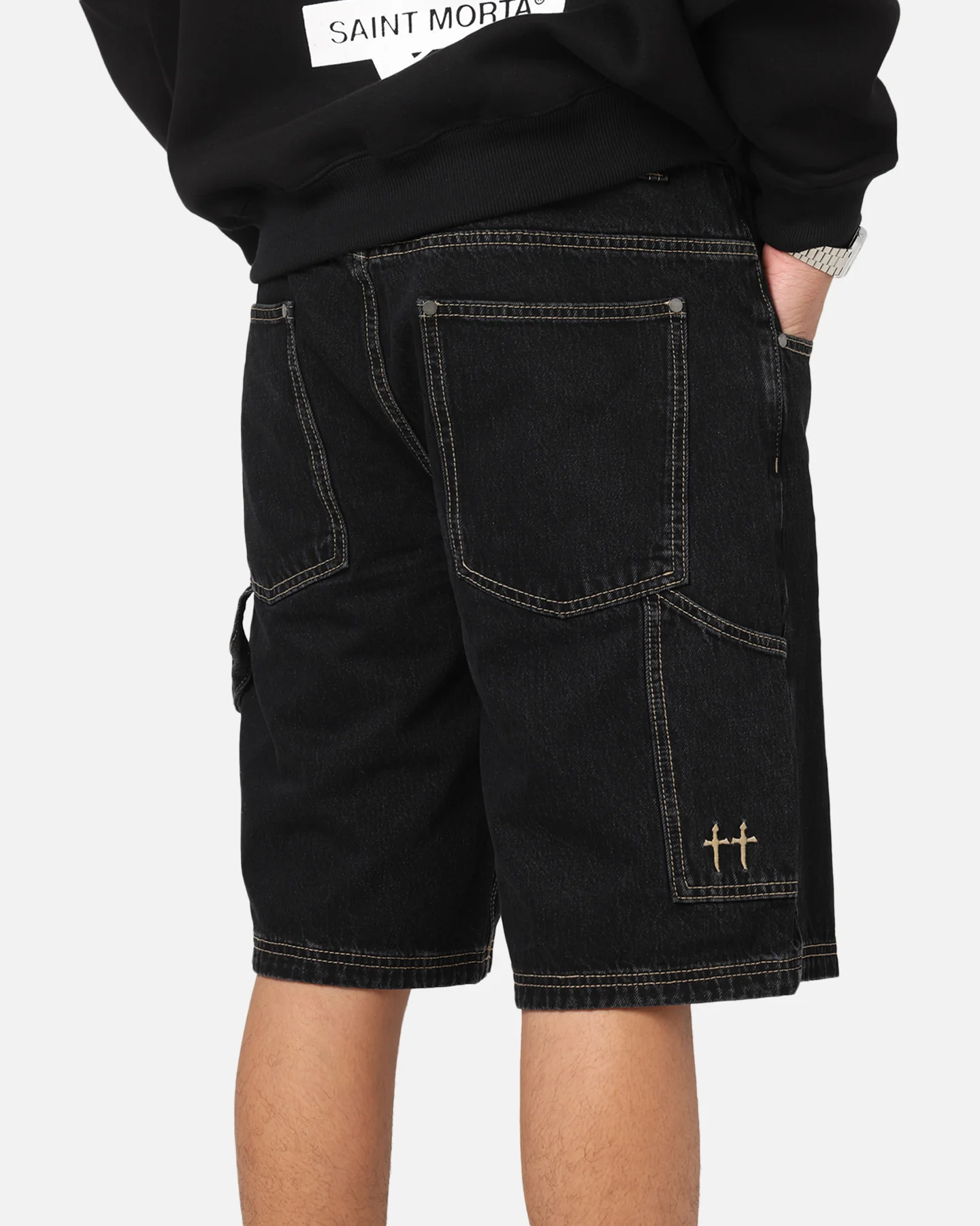 Saint Morta Amplus Recon Carpenter Jort Shorts Vintage Black - Image 4