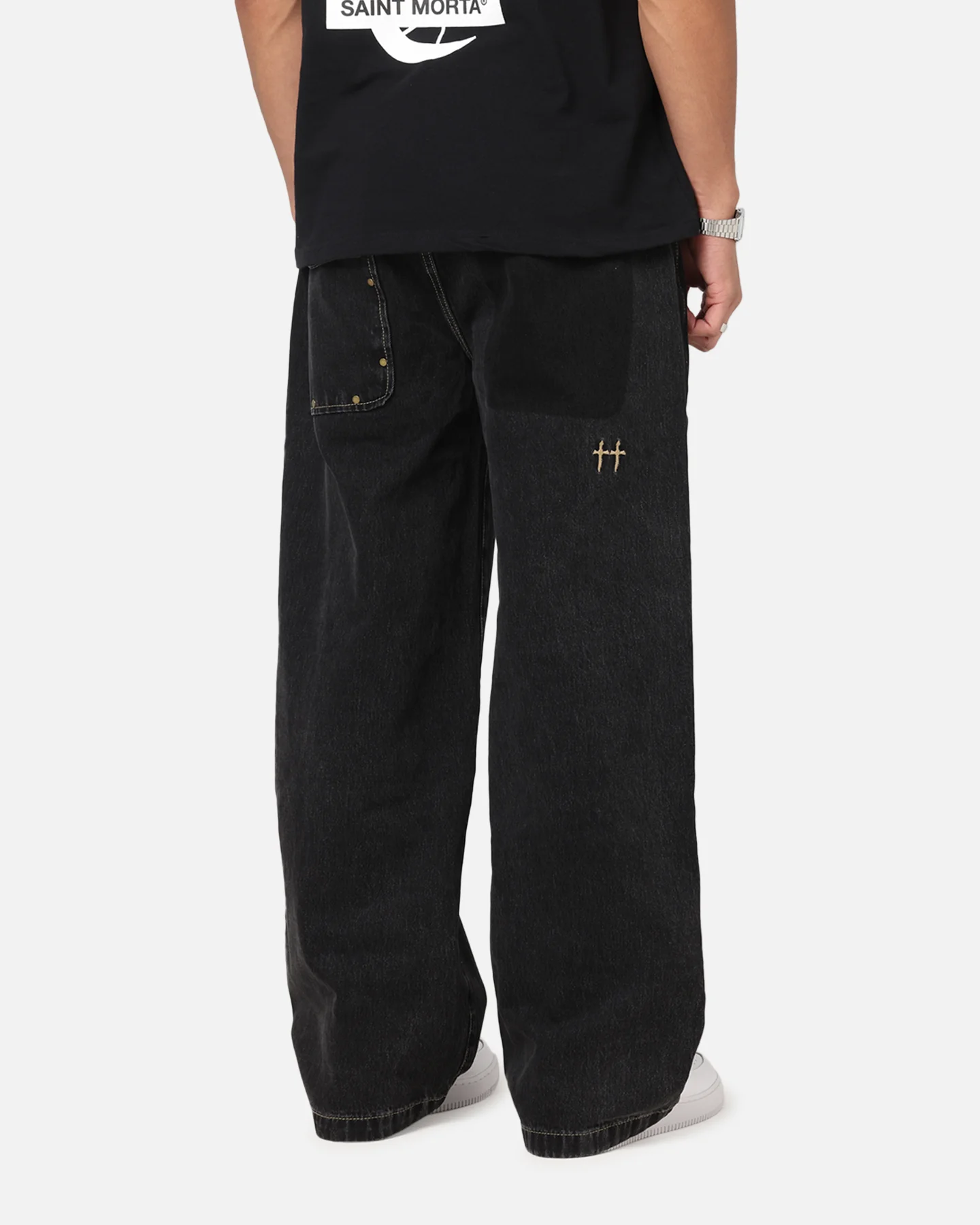 Saint Morta Amplus Rodeo Drive Recon Jeans Black Shadow - Image 5
