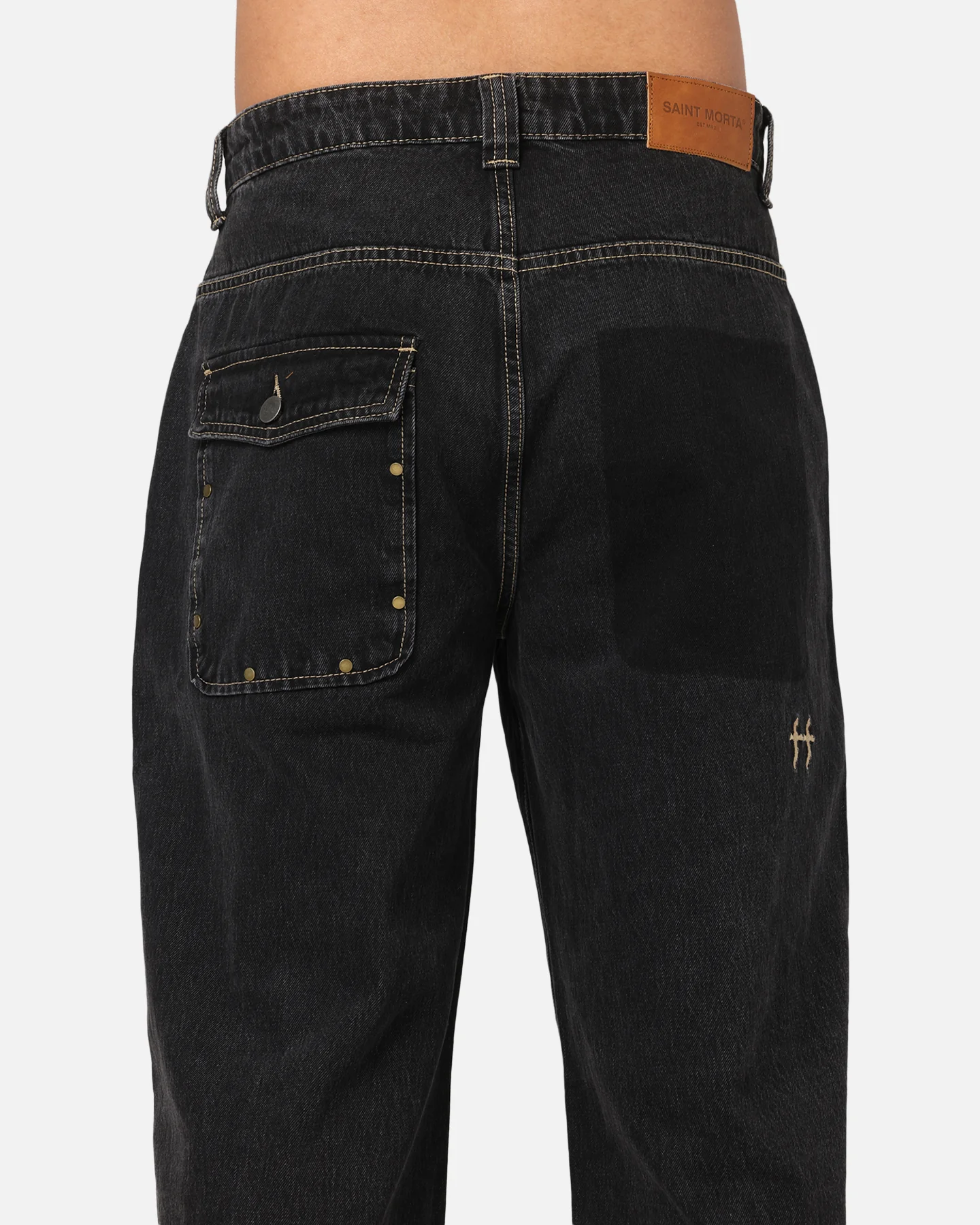 Saint Morta Amplus Rodeo Drive Recon Jeans Black Shadow - Image 8