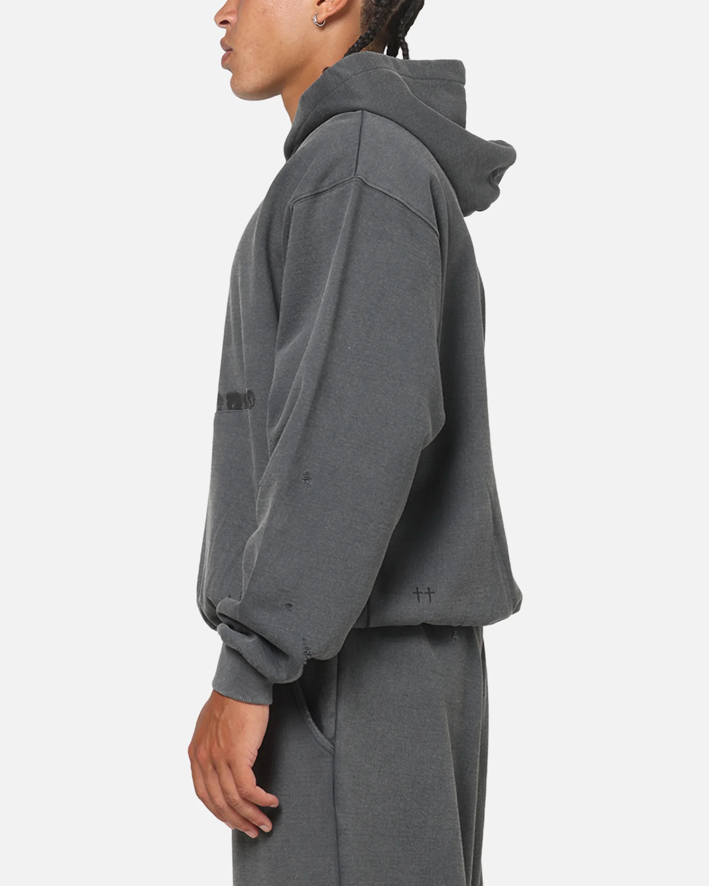 Saint Morta Apocalypse Boxy Hoodie Washed Charcoal - Image 5