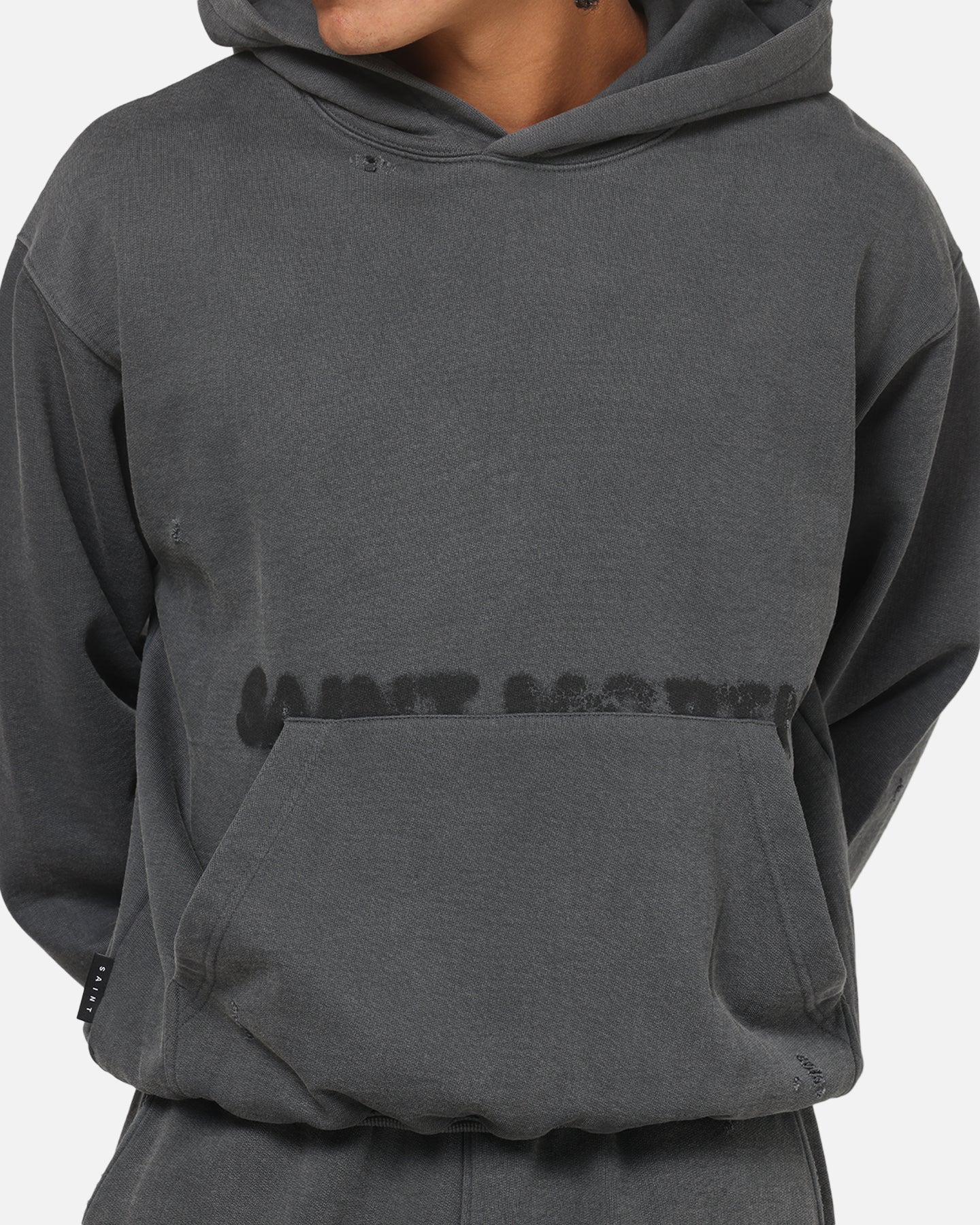 Saint Morta Apocalypse Boxy Hoodie Washed Charcoal - Image 6