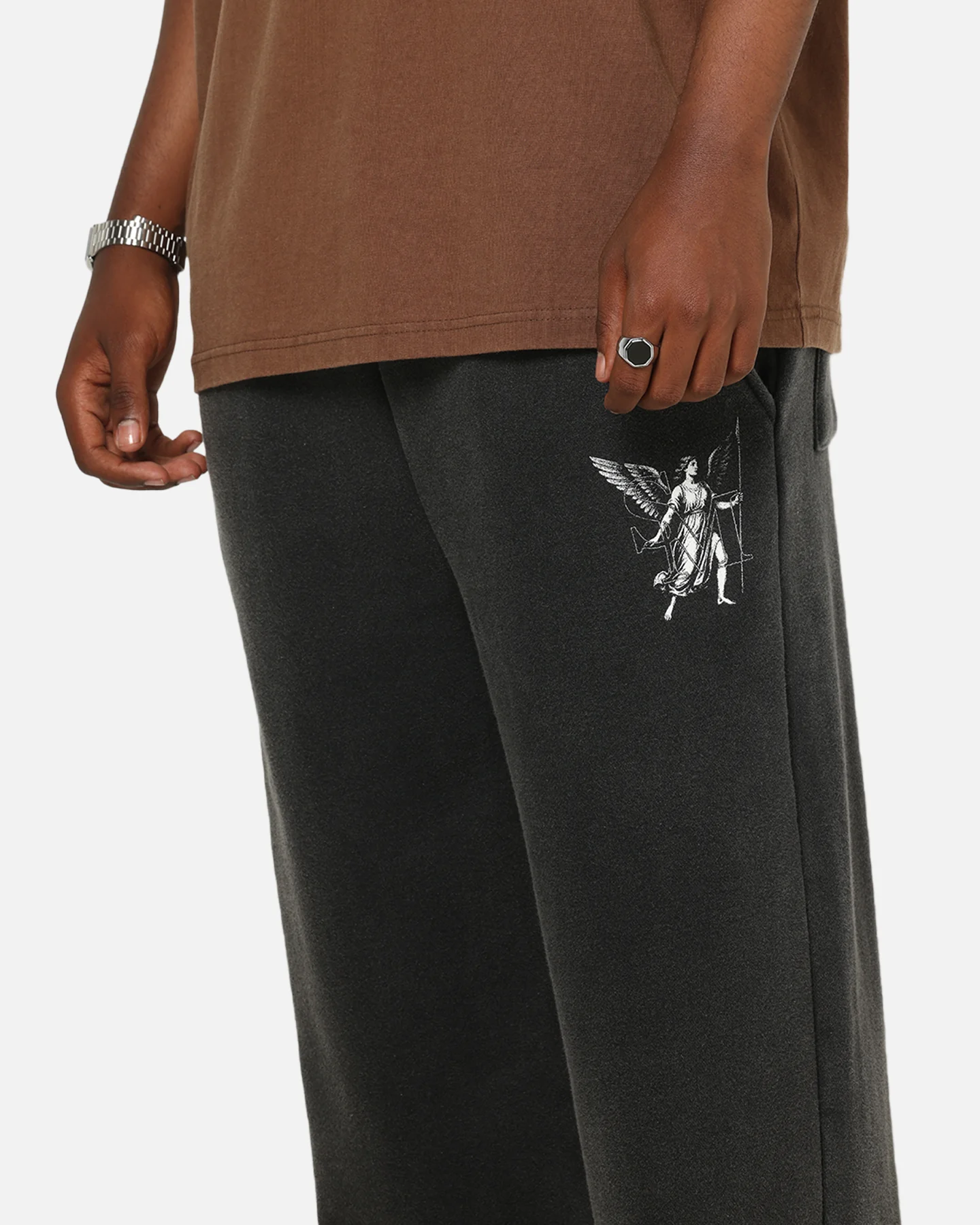 Saint Morta Archangel Sweatpants Black/Off White - Image 3