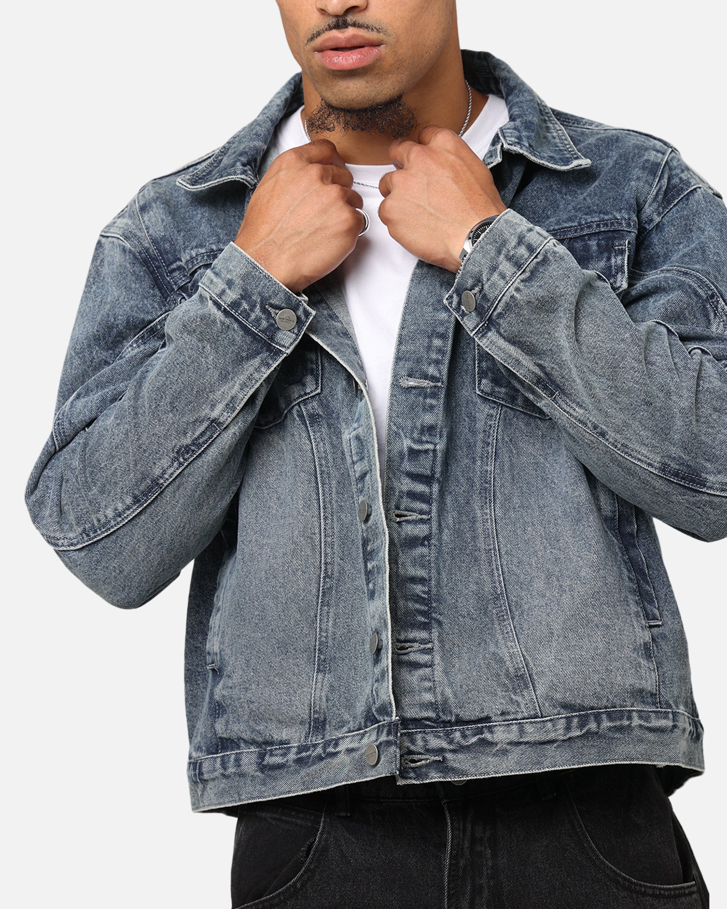 Saint Morta Armoury Denim Jacket Dirty Denim - Image 7