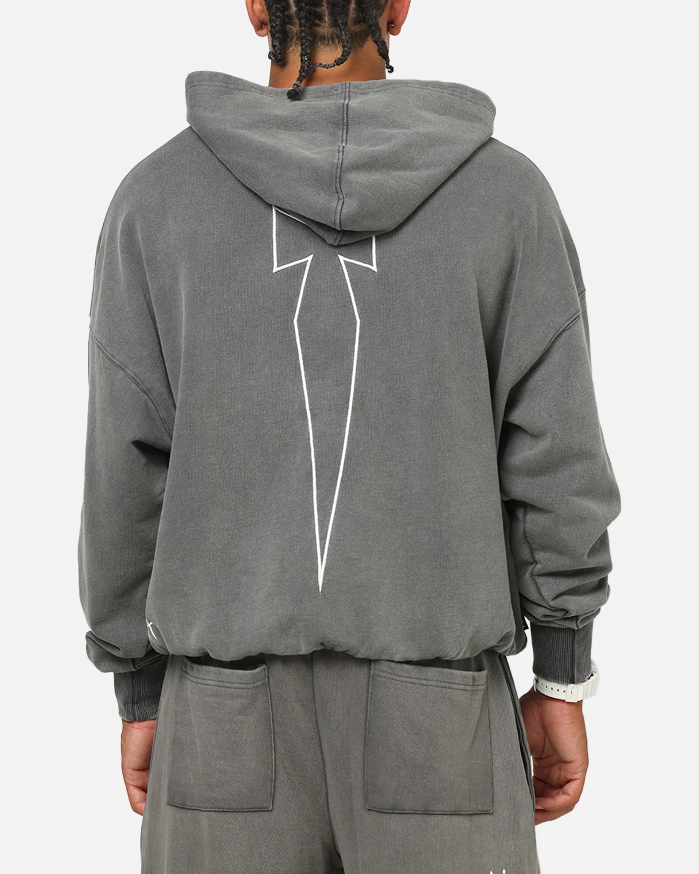 Saint Morta Athltc Hoodie Washed Charcoal - Image 2