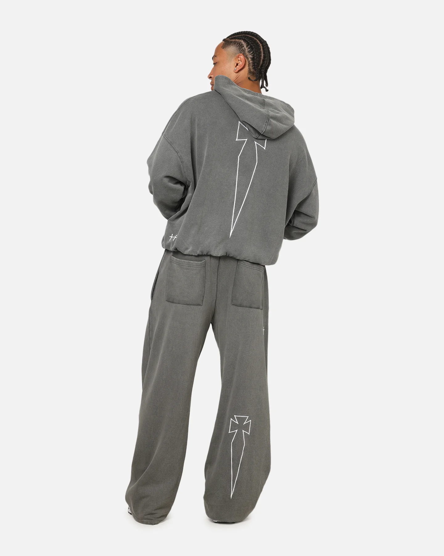 Saint Morta Athltc Hoodie Washed Charcoal - Image 4