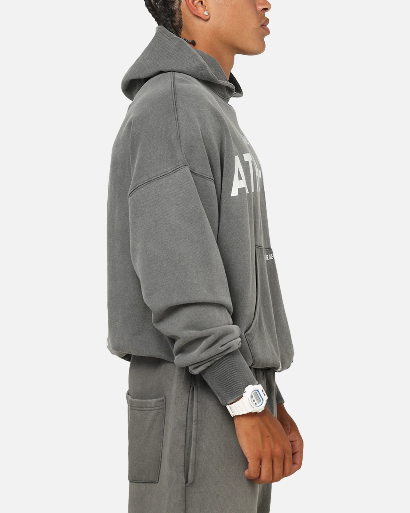 Saint Morta Athltc Hoodie Washed Charcoal - Image 5