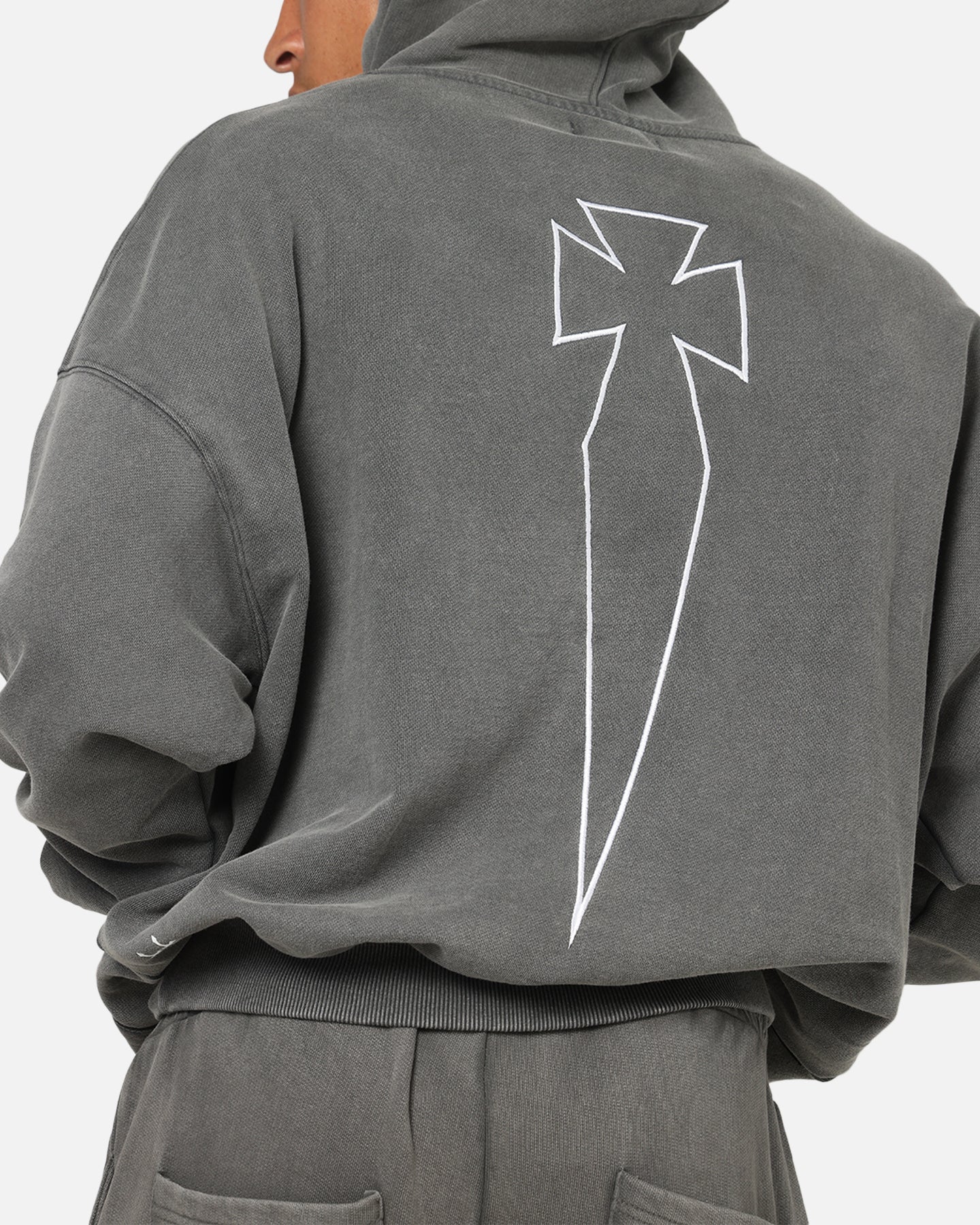Saint Morta Athltc Hoodie Washed Charcoal - Image 8