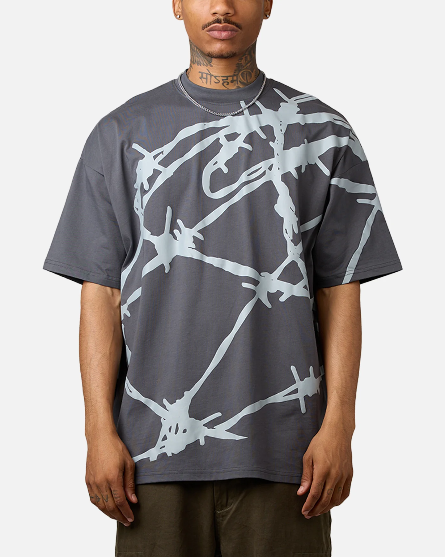 Saint Morta Barberry Boxy T-Shirt Gray - Image 2