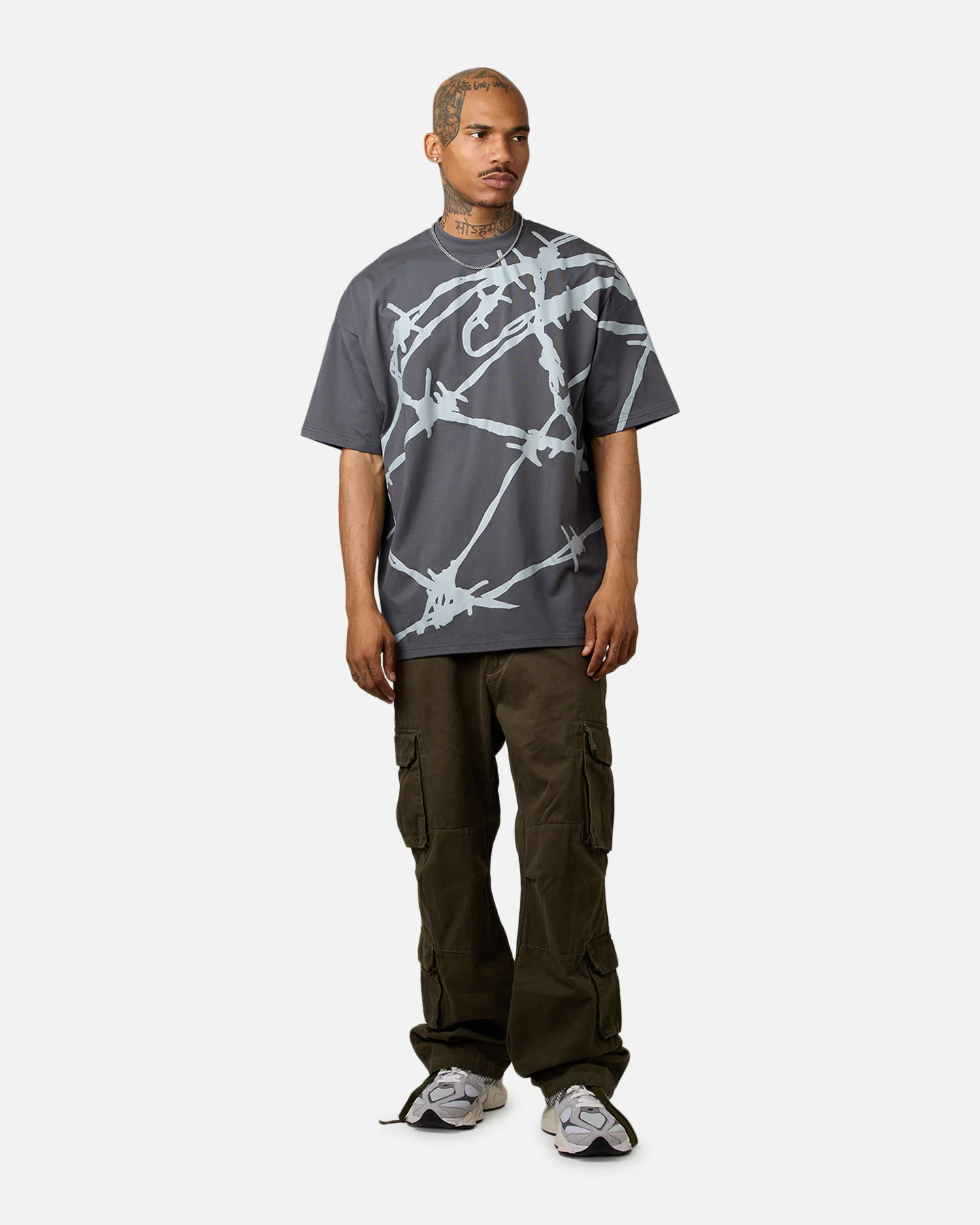 Saint Morta Barberry Boxy T-Shirt Gray - Image 3