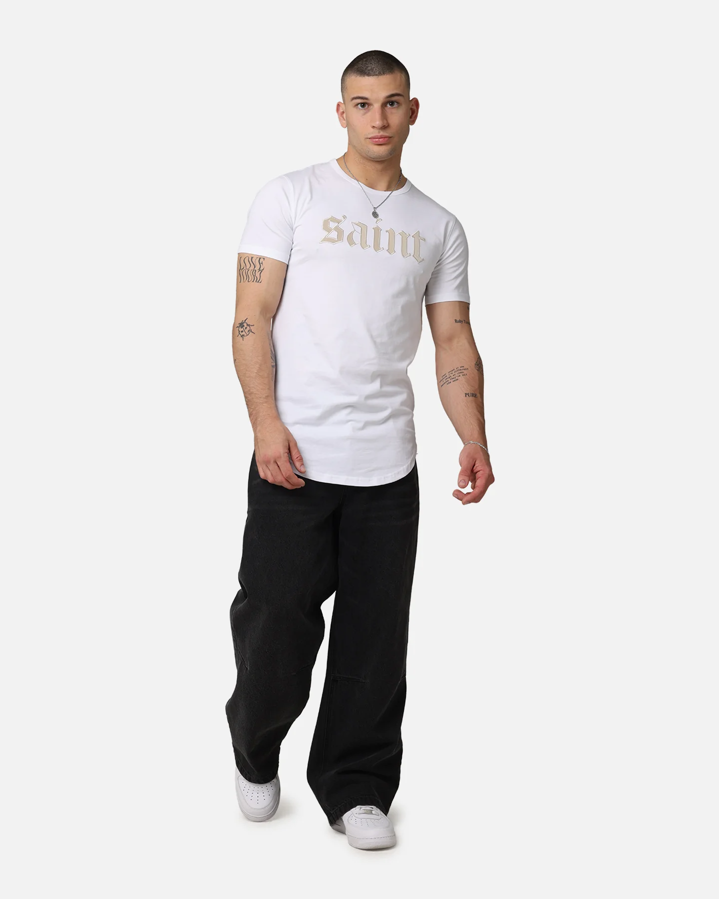 Saint Morta Cambronne Snake El Duplo T-Shirt White/Stone - Image 2