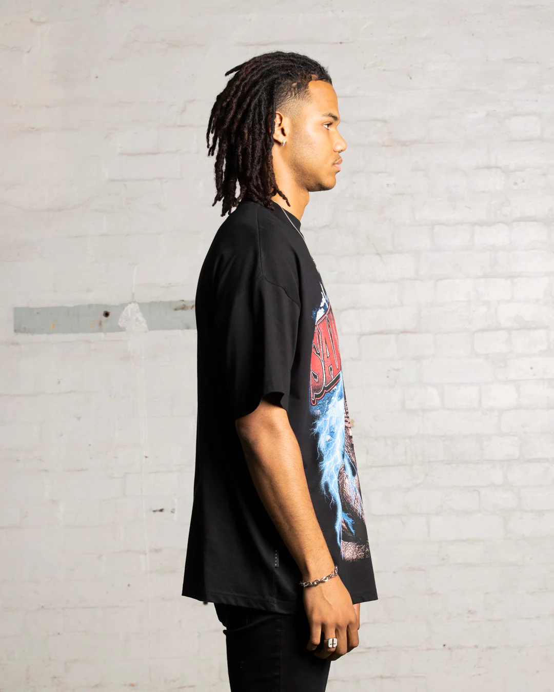 Saint Morta Cobra Boxy T-Shirt Black - Image 11