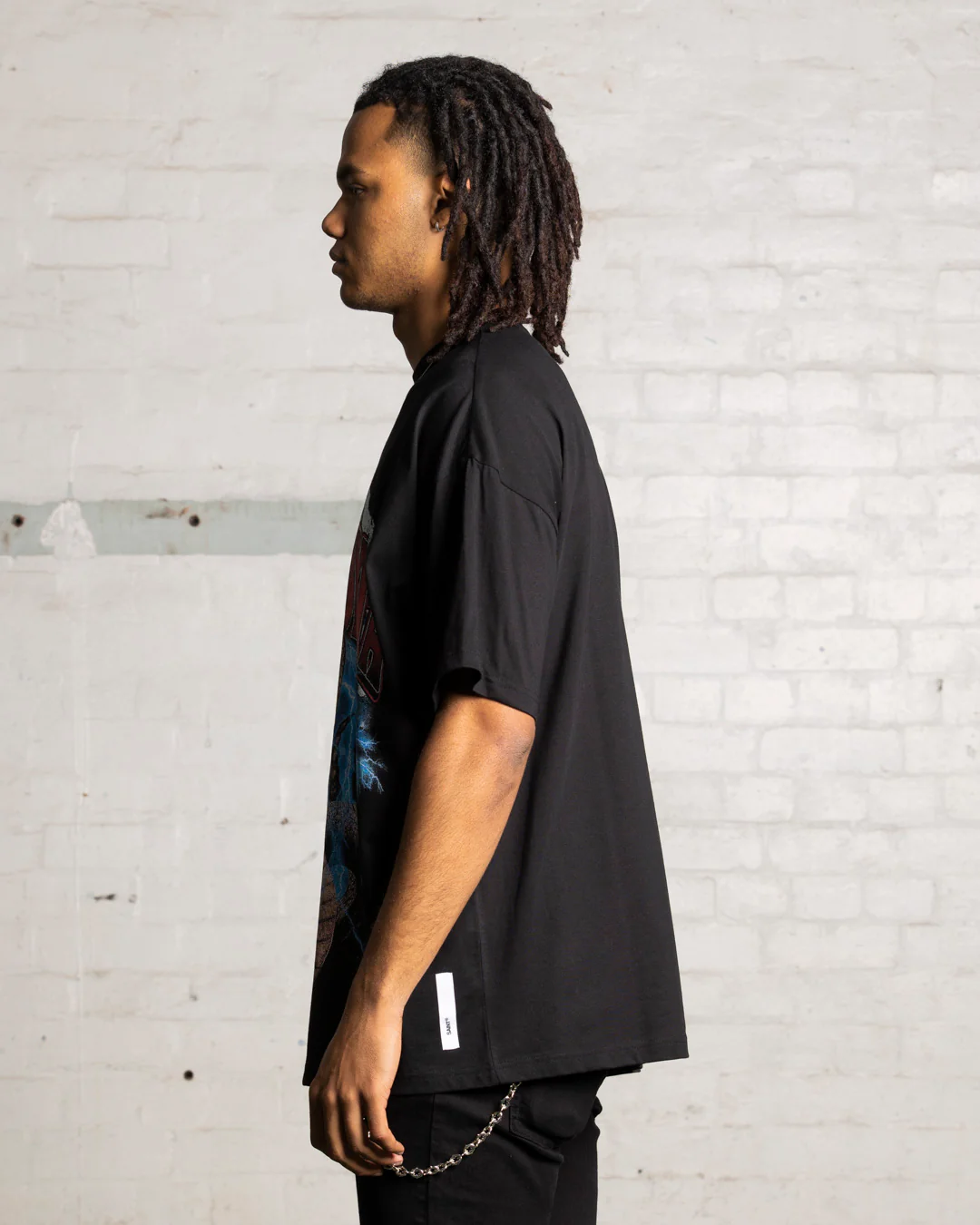 Saint Morta Cobra Boxy T-Shirt Black - Image 12