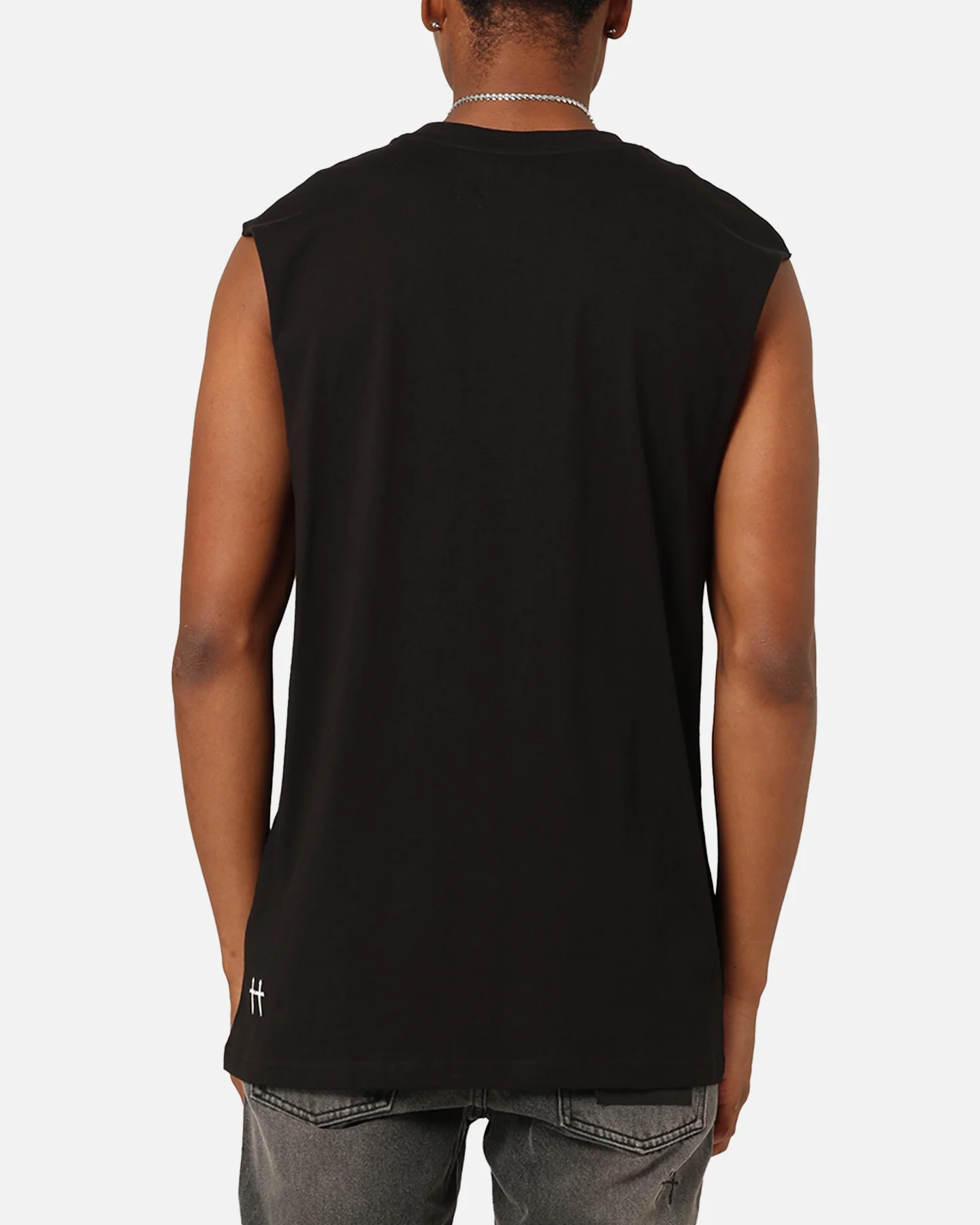 Saint Morta College Star Oversized Muscle T-Shirt Black - Image 2