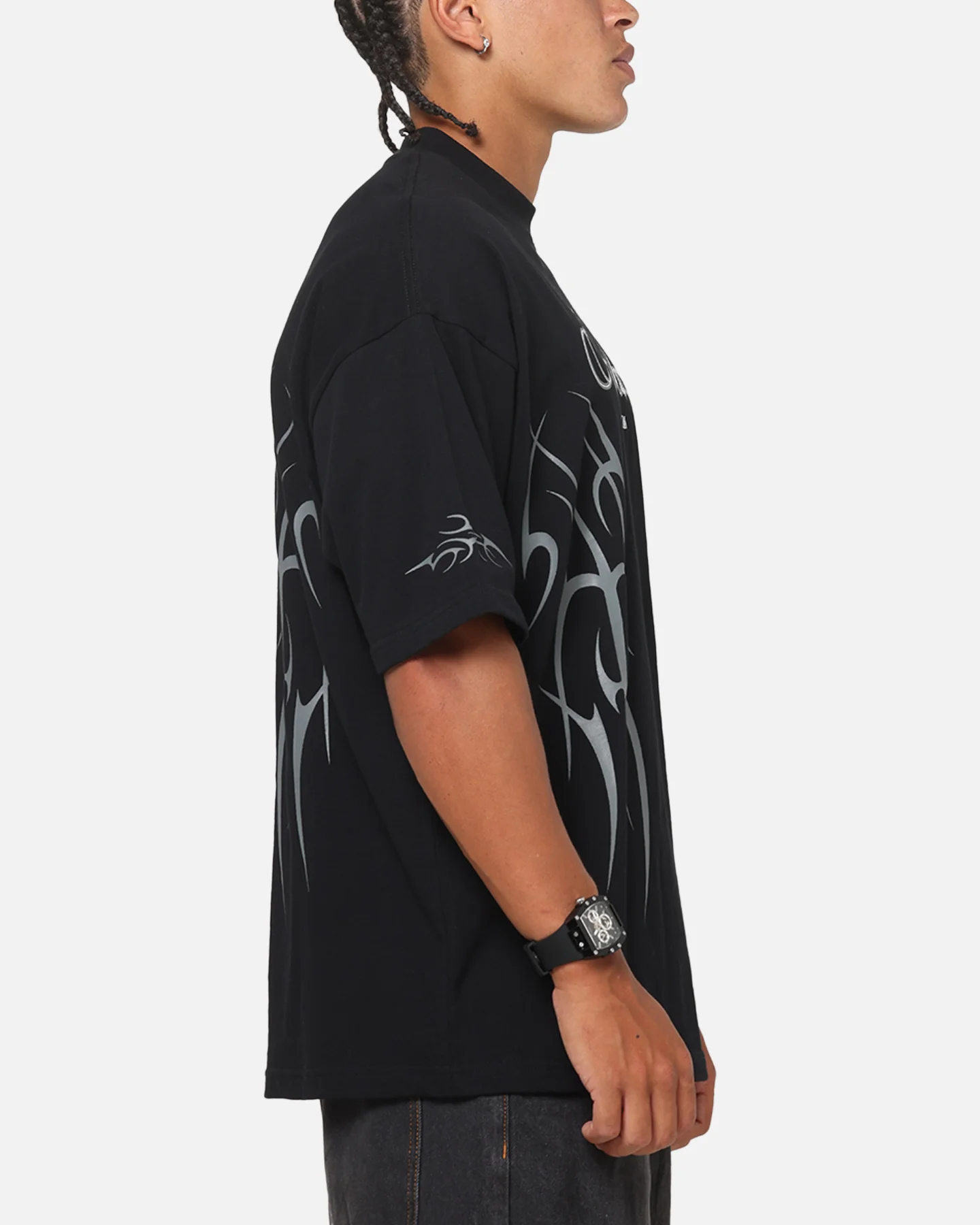 Saint Morta Consortium Boxy T-Shirt Black - Image 4