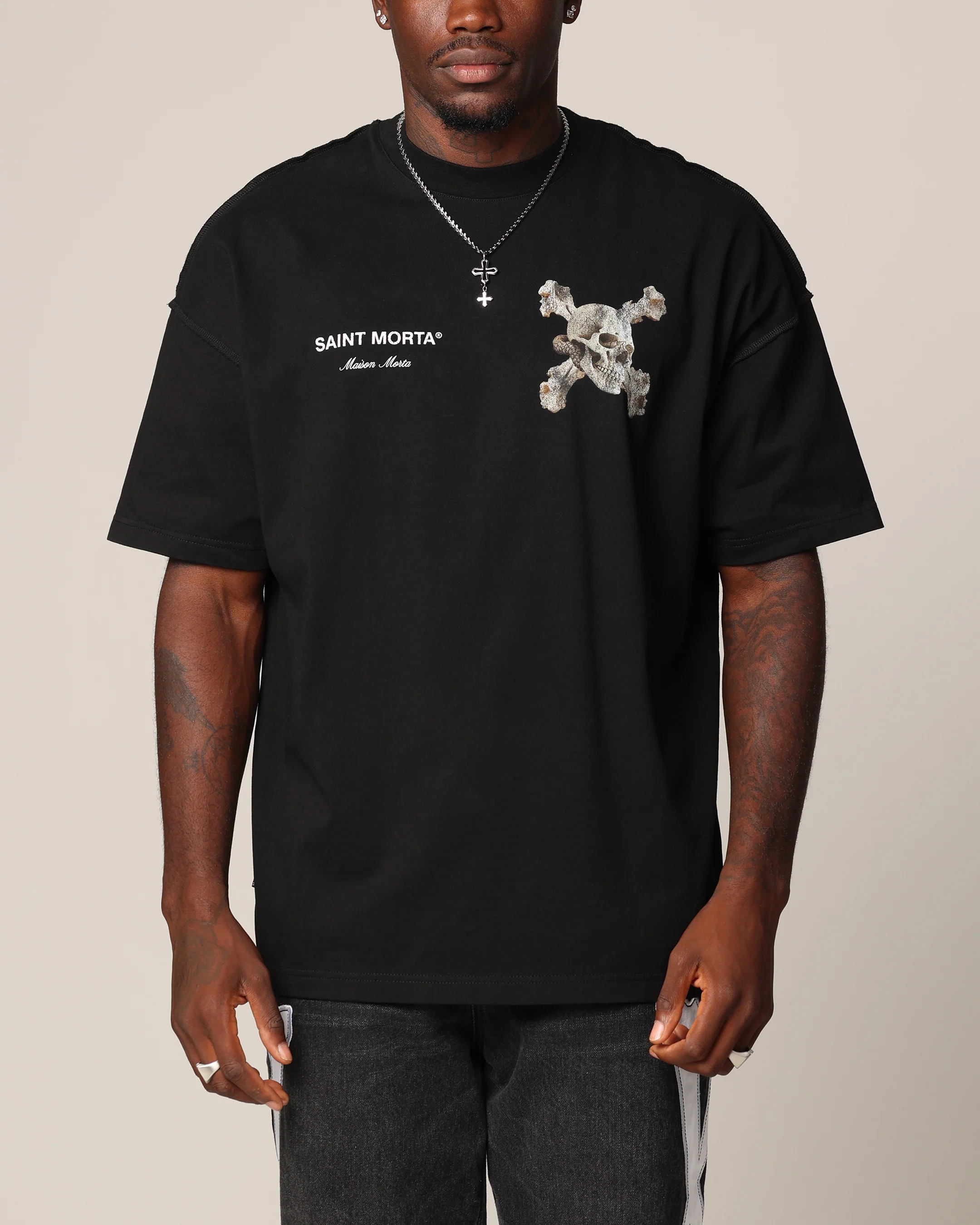 Saint Morta Corpus Boxy T-Shirt Black - Image 2