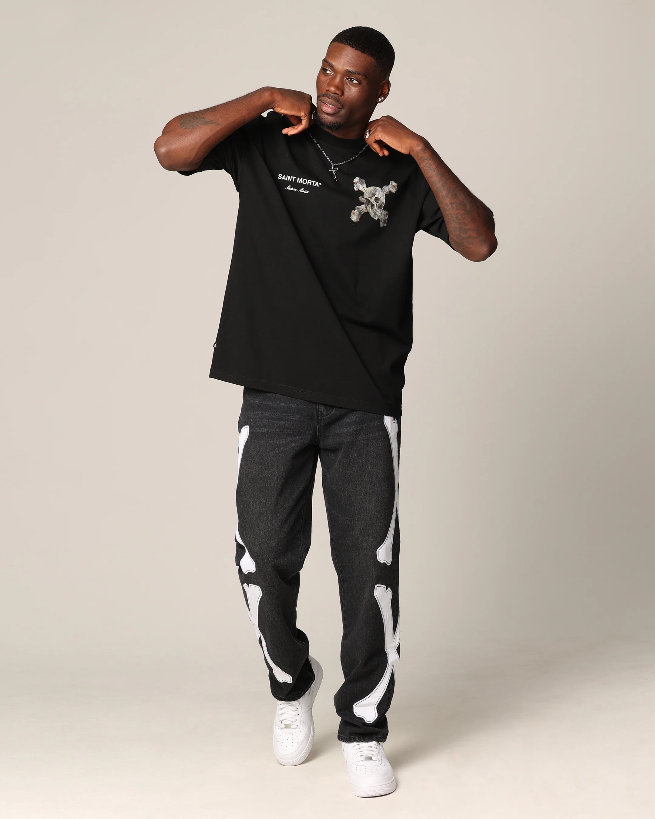 Saint Morta Corpus Boxy T-Shirt Black - Image 4