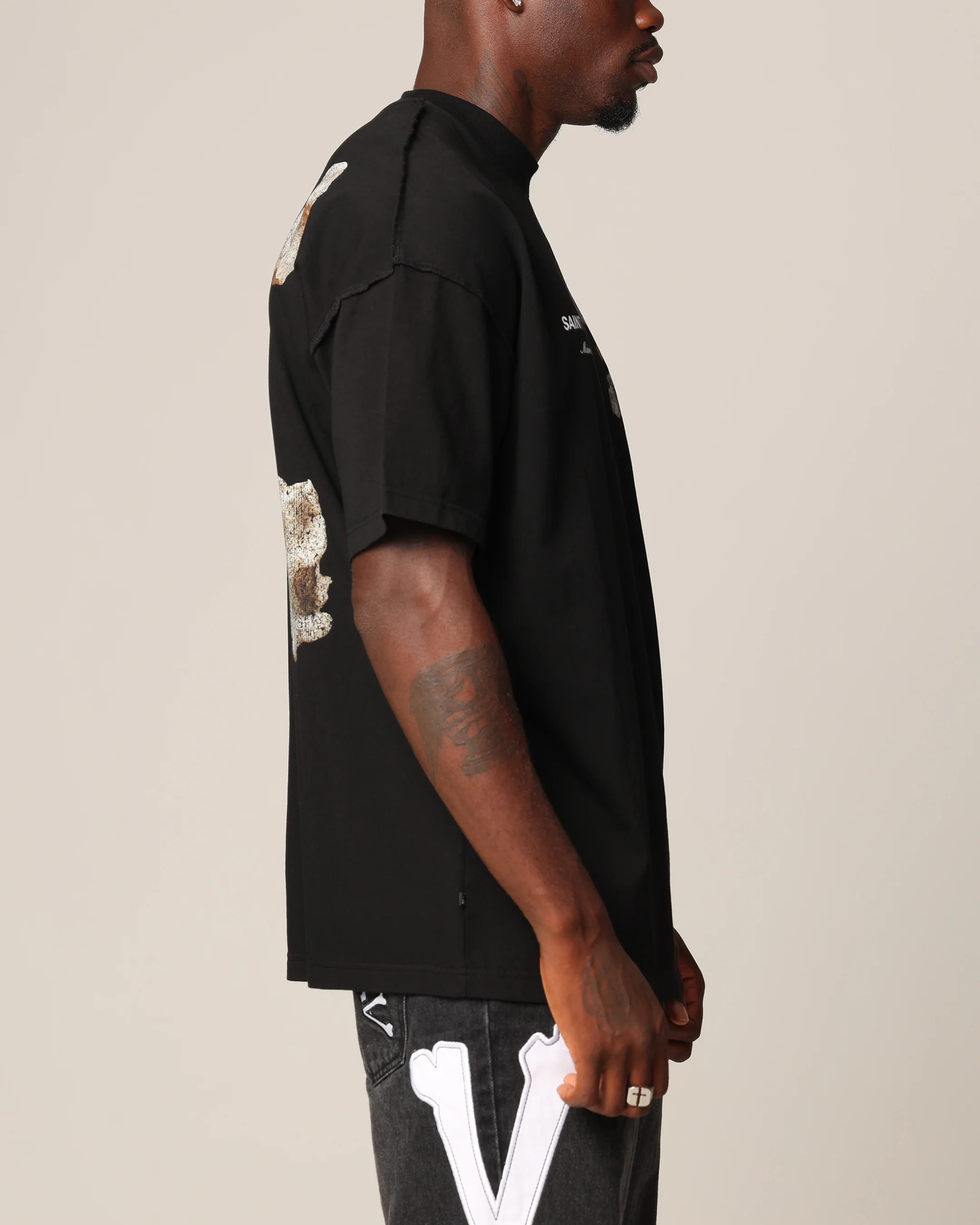 Saint Morta Corpus Boxy T-Shirt Black - Image 5