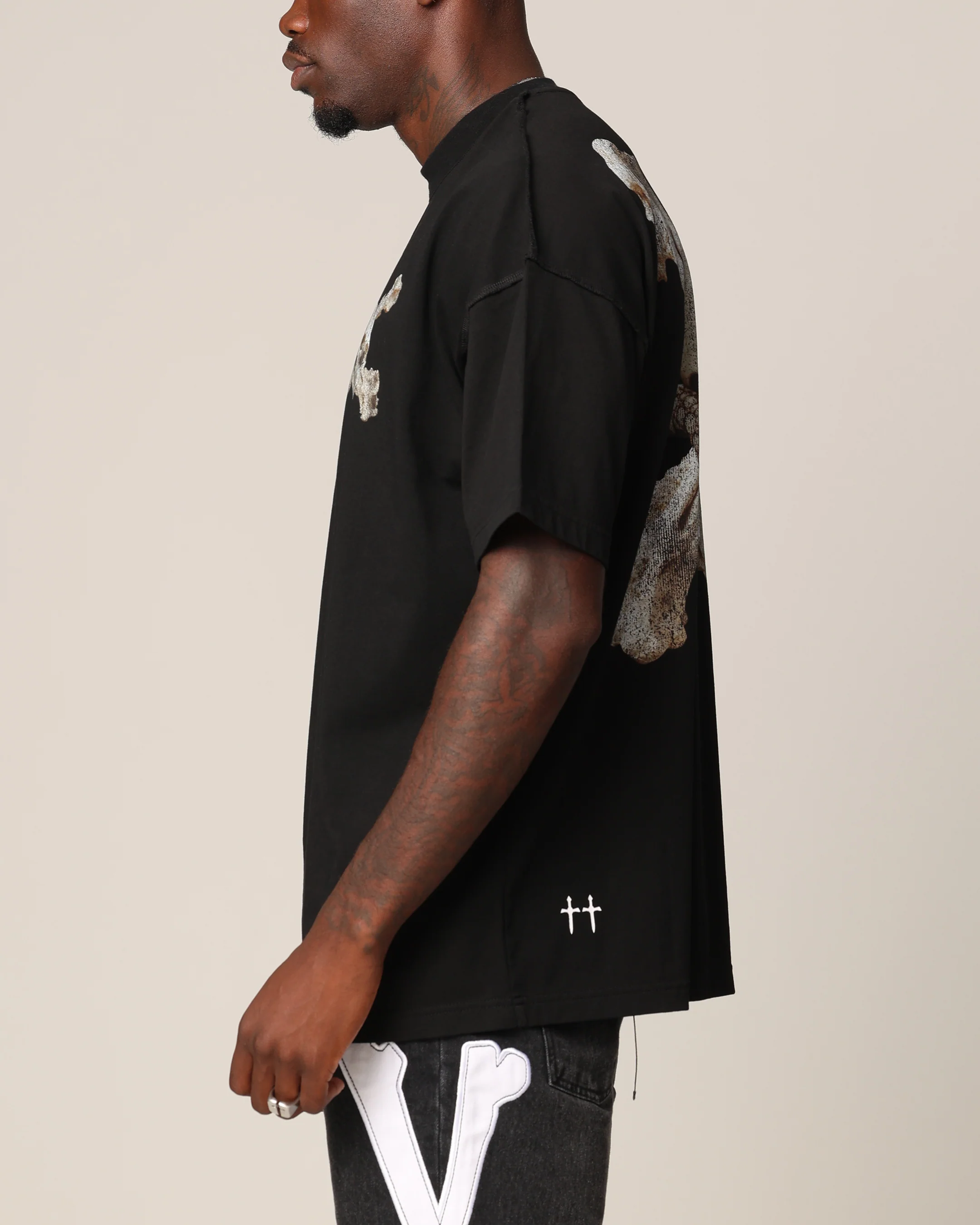 Saint Morta Corpus Boxy T-Shirt Black - Image 6