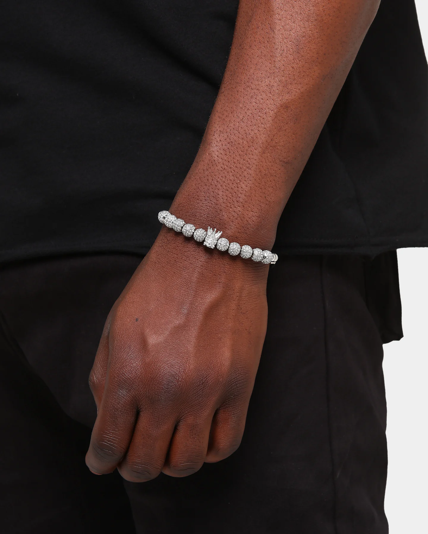 Saint Morta Crown Bracelet Iced White Gold - Image 9