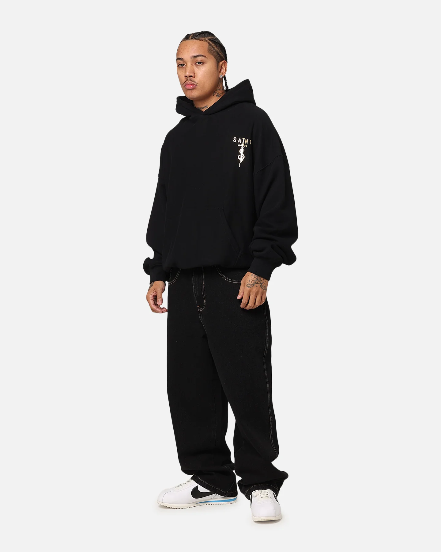Saint Morta Daggers Premium Hoodie Black/Gold - Image 4