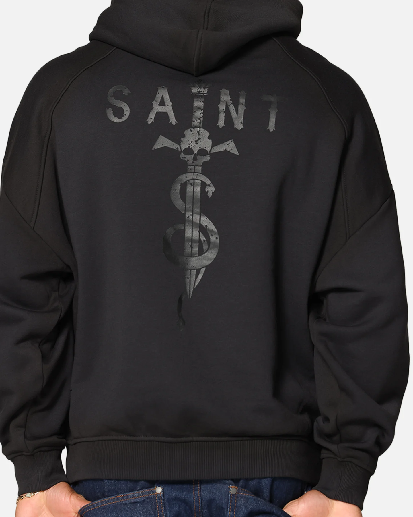 Saint Morta Daggers Premium Hoodie Contrast Black - Image 7