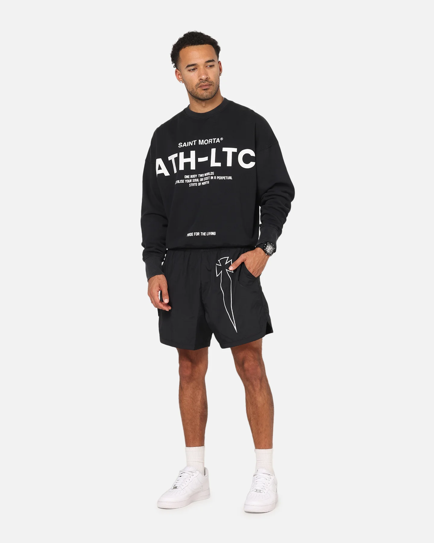 Saint Morta Dagger Sport Beach Shorts Black - Image 2
