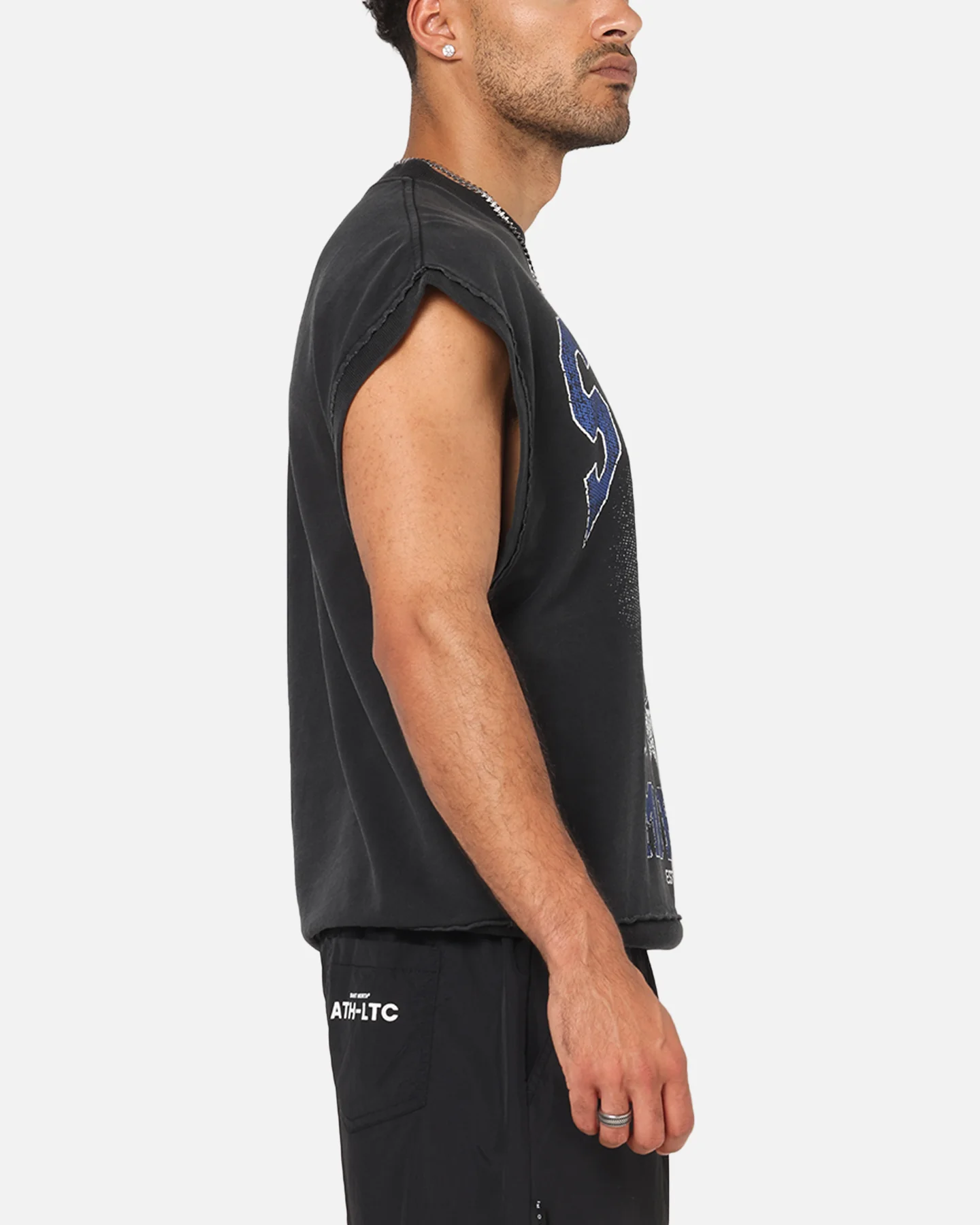 Saint Morta Divine League Cut Off Sweater Washed Black - Image 4