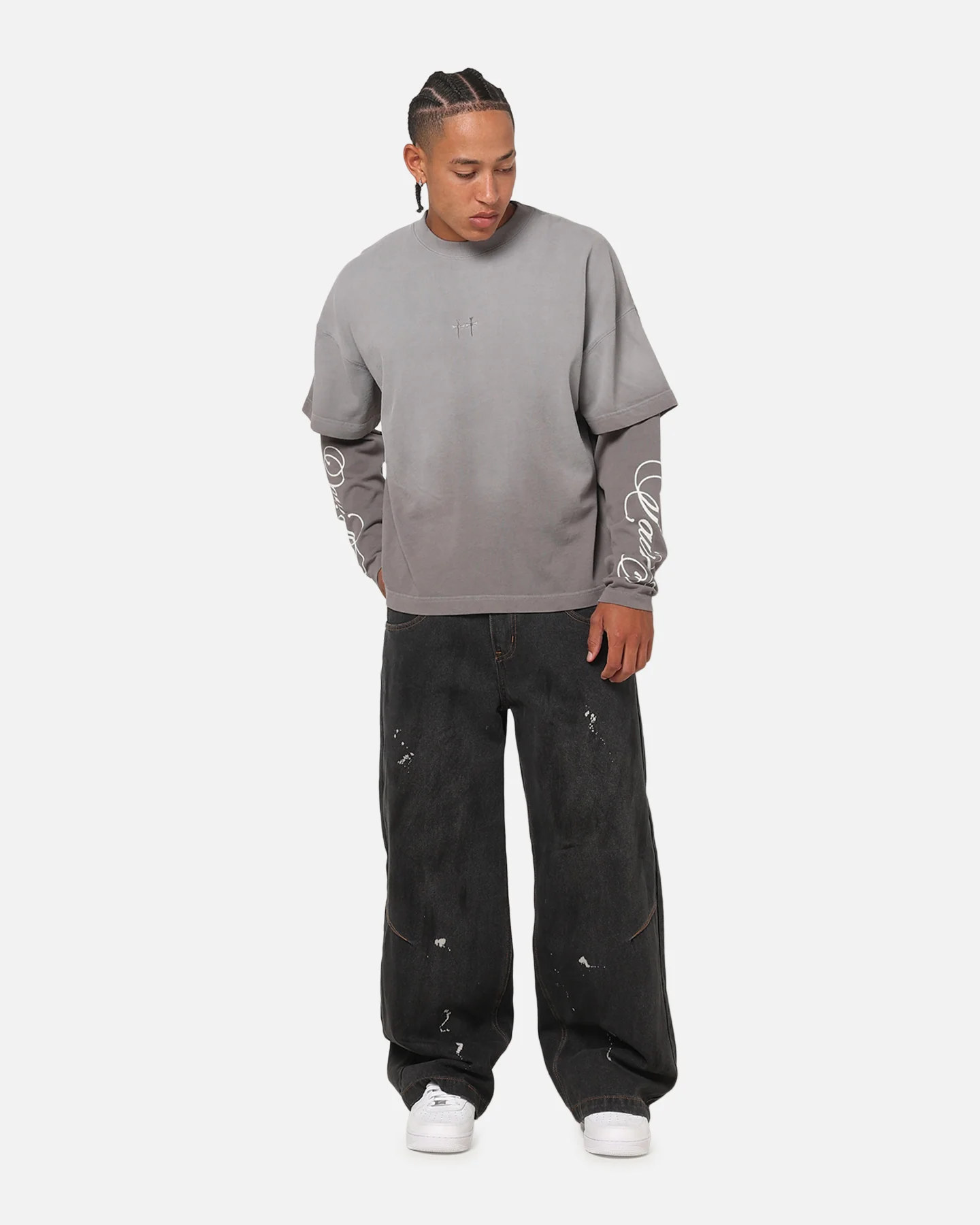 Saint Morta Divine Regiment Long Sleeve T-Shirt White/Grey - Image 2