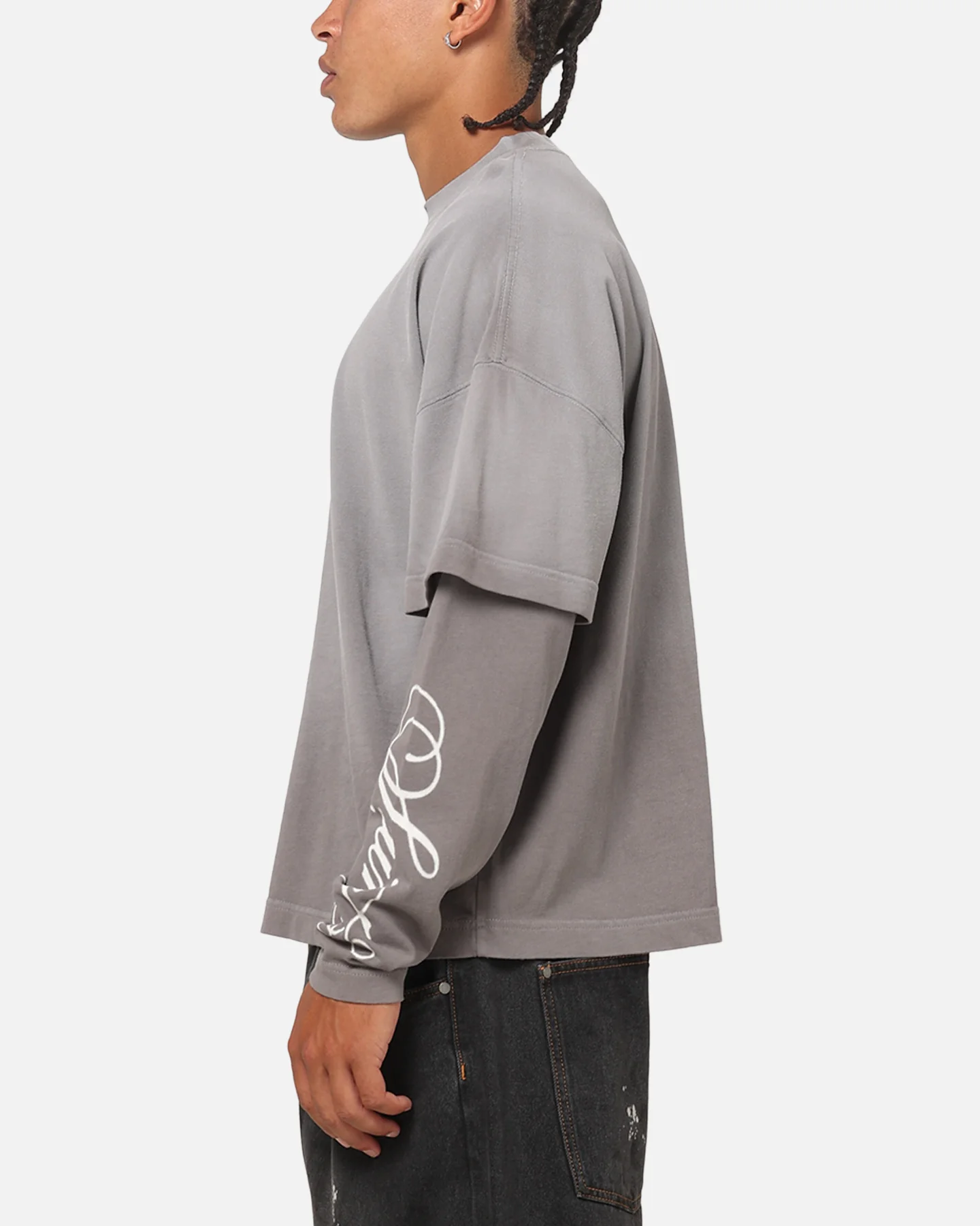 Saint Morta Divine Regiment Long Sleeve T-Shirt White/Grey - Image 5