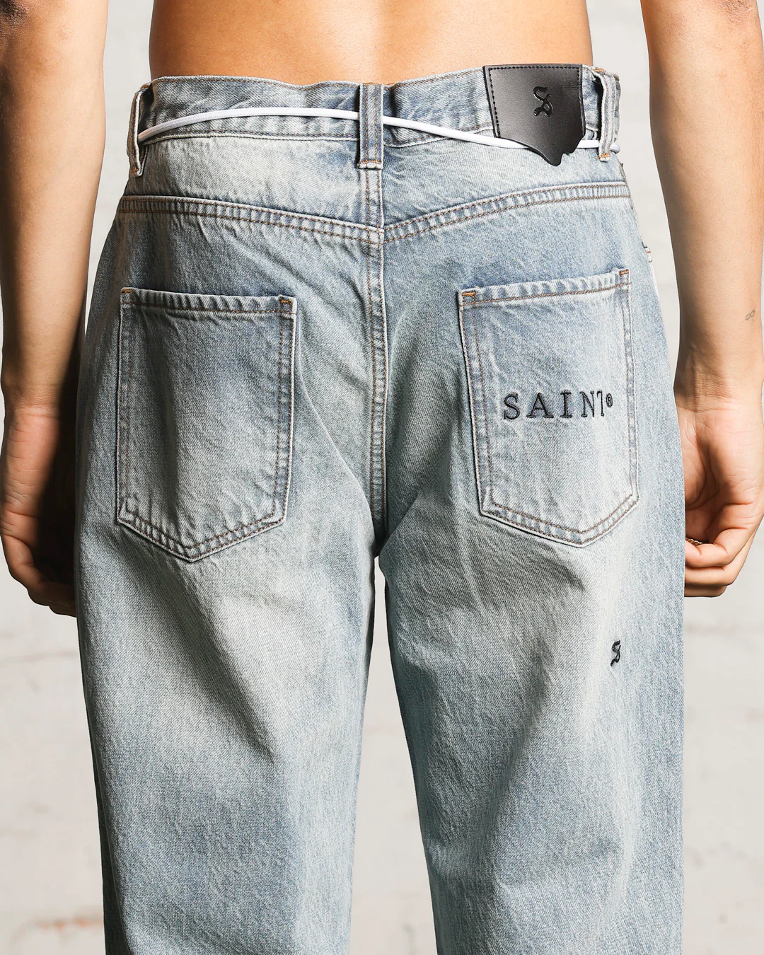Saint Morta Empire Relaxed Jeans Vintage Blue - Image 8