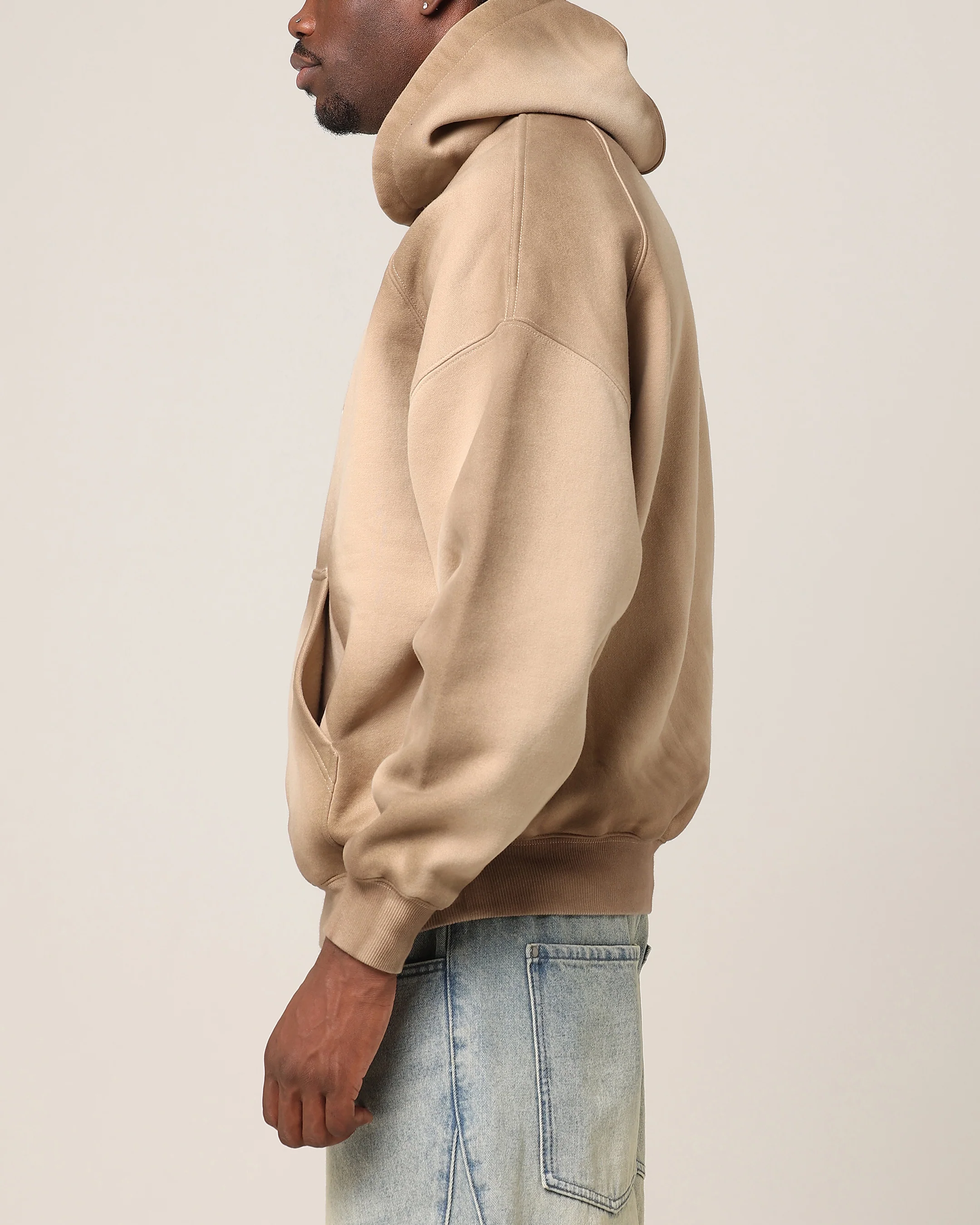 Saint Morta Faded Motor Hoodie Stone - Image 5