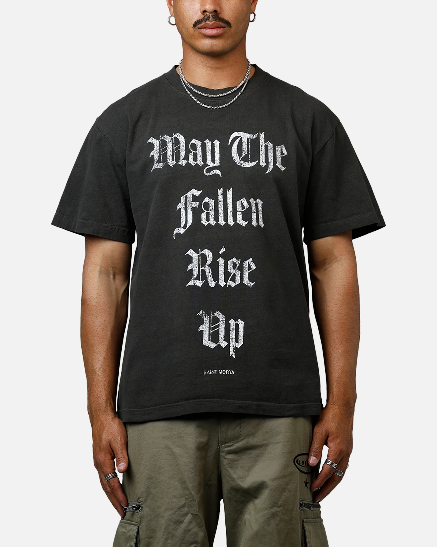 Saint Morta Fallen Rising Boxy T-Shirt Black Wash