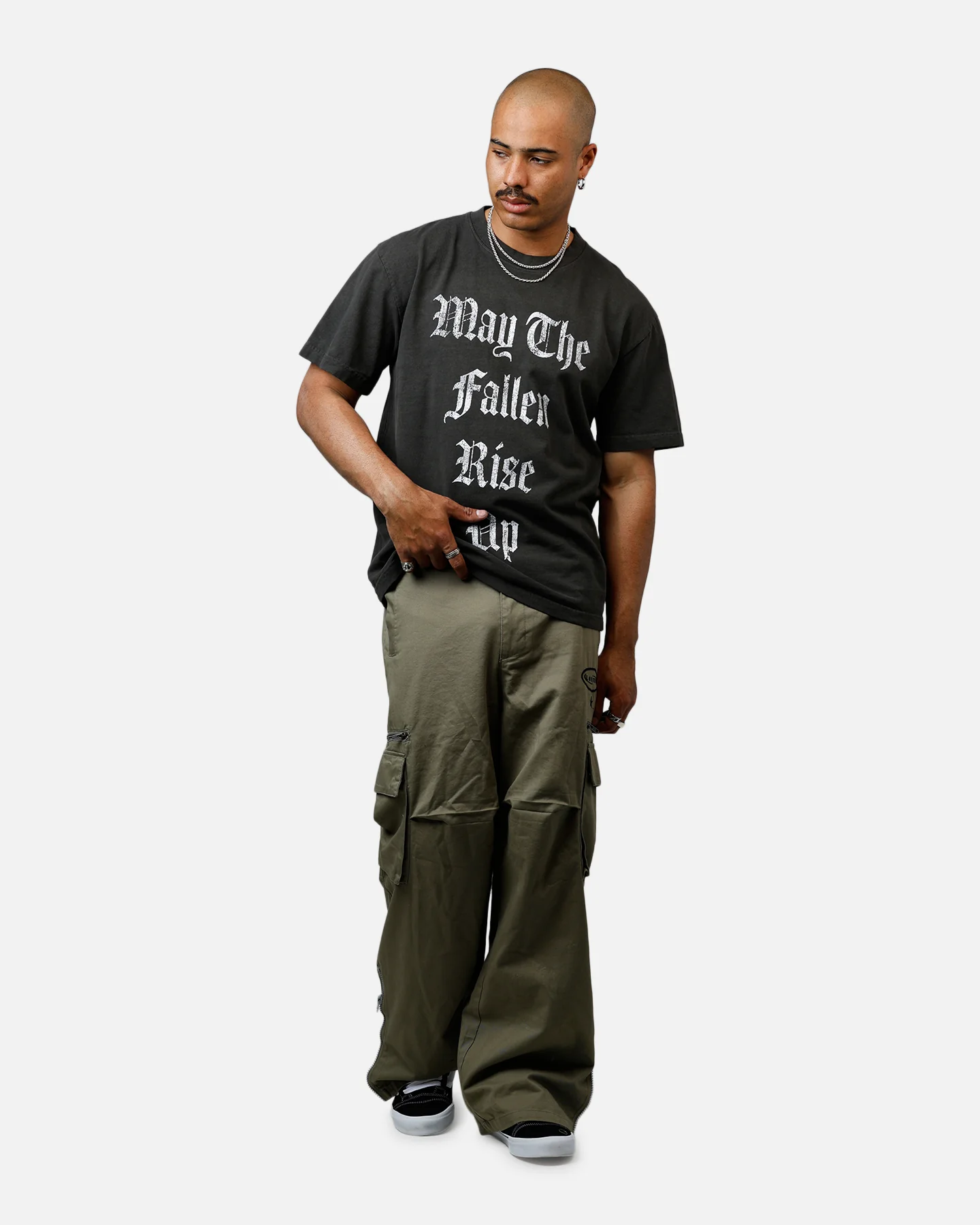 Saint Morta Fallen Rising Boxy T-Shirt Black Wash - Image 3