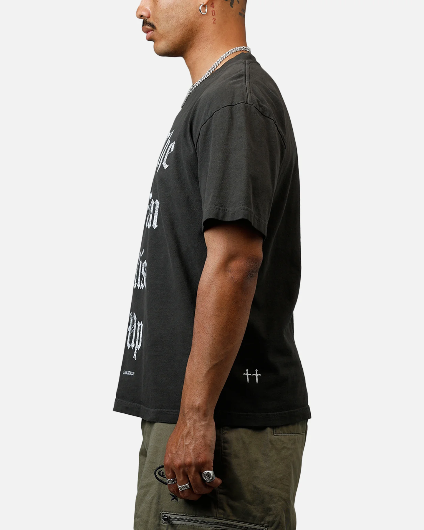 Saint Morta Fallen Rising Boxy T-Shirt Black Wash - Image 5