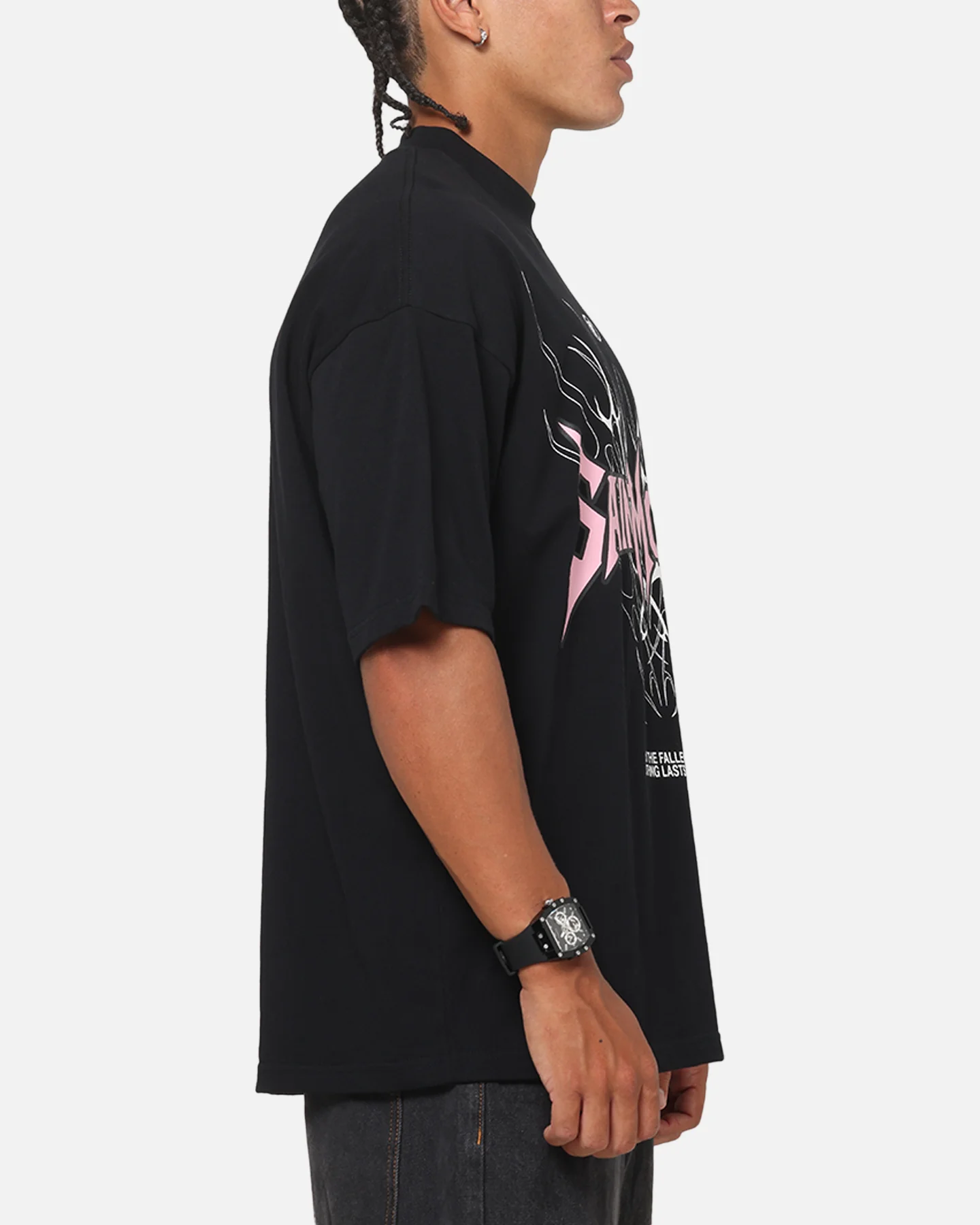 Saint Morta Fallen Tribal Boxy T-Shirt Black - Image 4